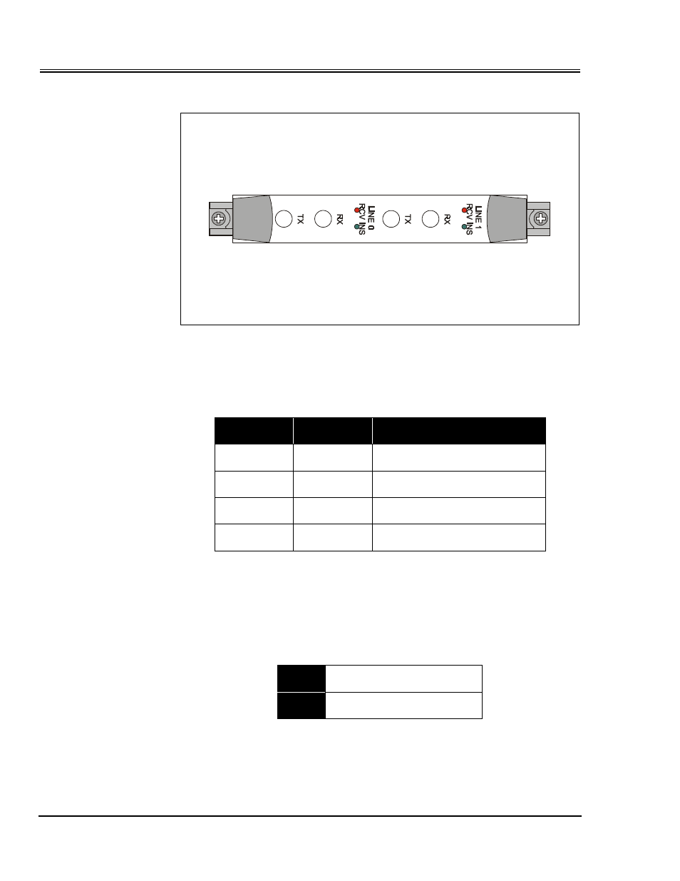Ds3 line card and e3 line card, Rcv/ins, Rx/tx | Ds3 line card and e3 line card -10 | Panasonic 1200N User Manual | Page 38 / 256