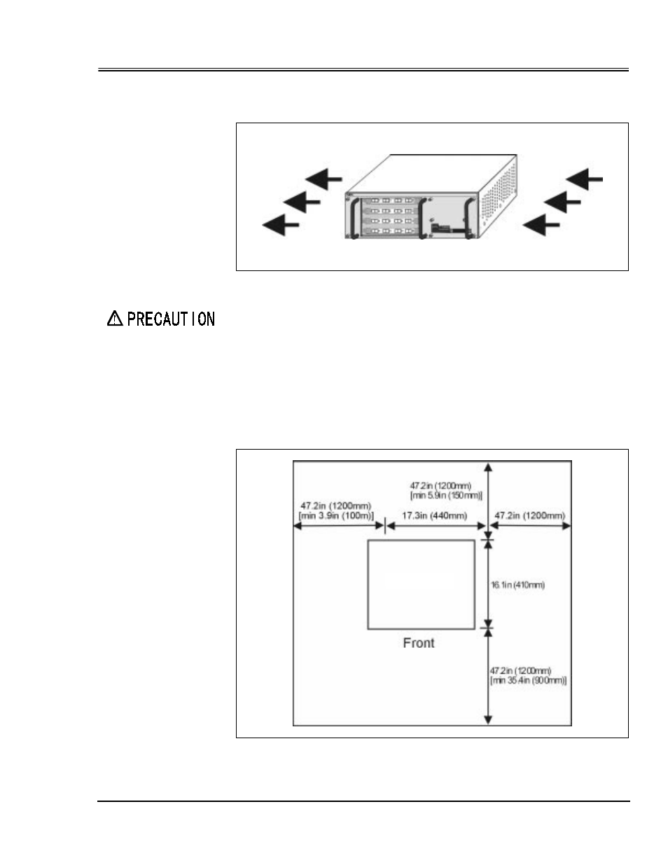 Installation space, Floor space requirements, Installation space -3 | Panasonic 1200N User Manual | Page 73 / 256