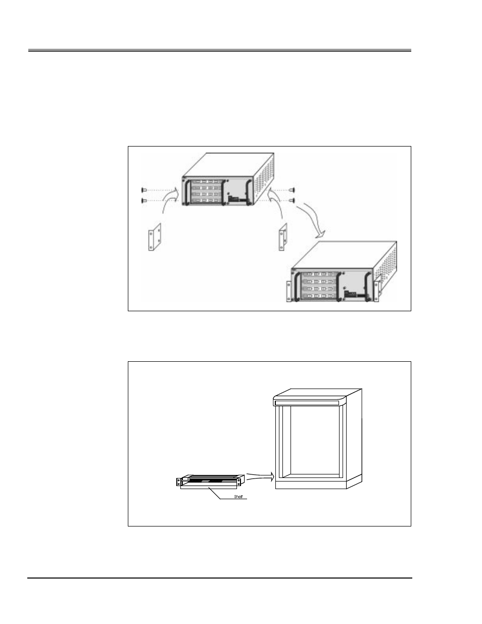Installing the chassis brackets, Installing the shelf | Panasonic 1200N User Manual | Page 80 / 256