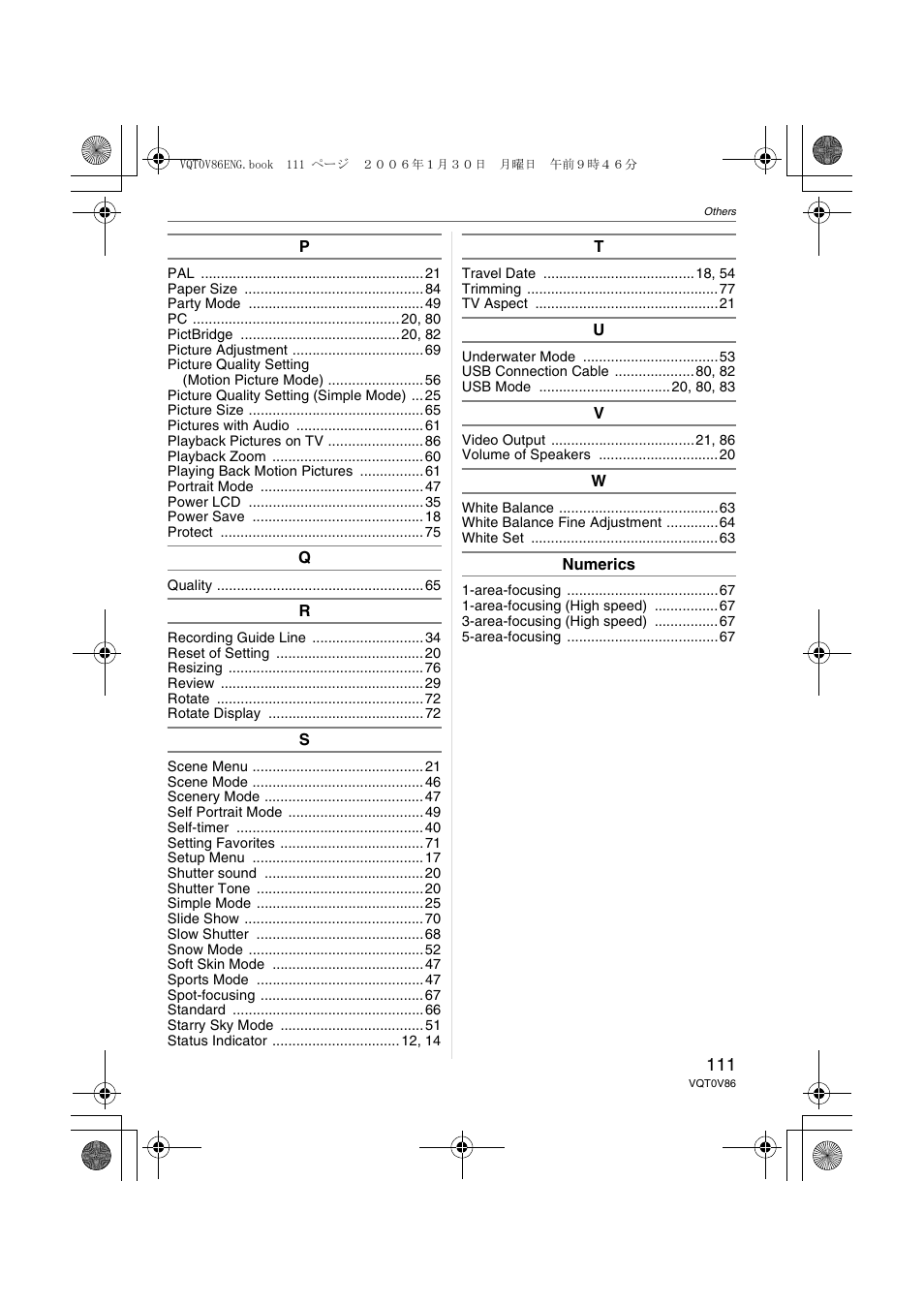 Panasonic DMC-FX01 User Manual | Page 111 / 116