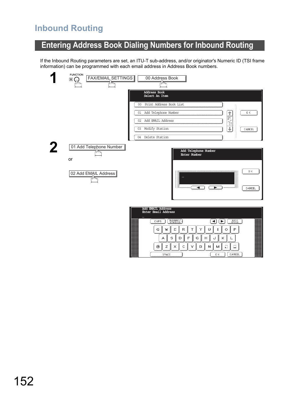 Inbound routing | Panasonic DP-8025 User Manual | Page 152 / 240