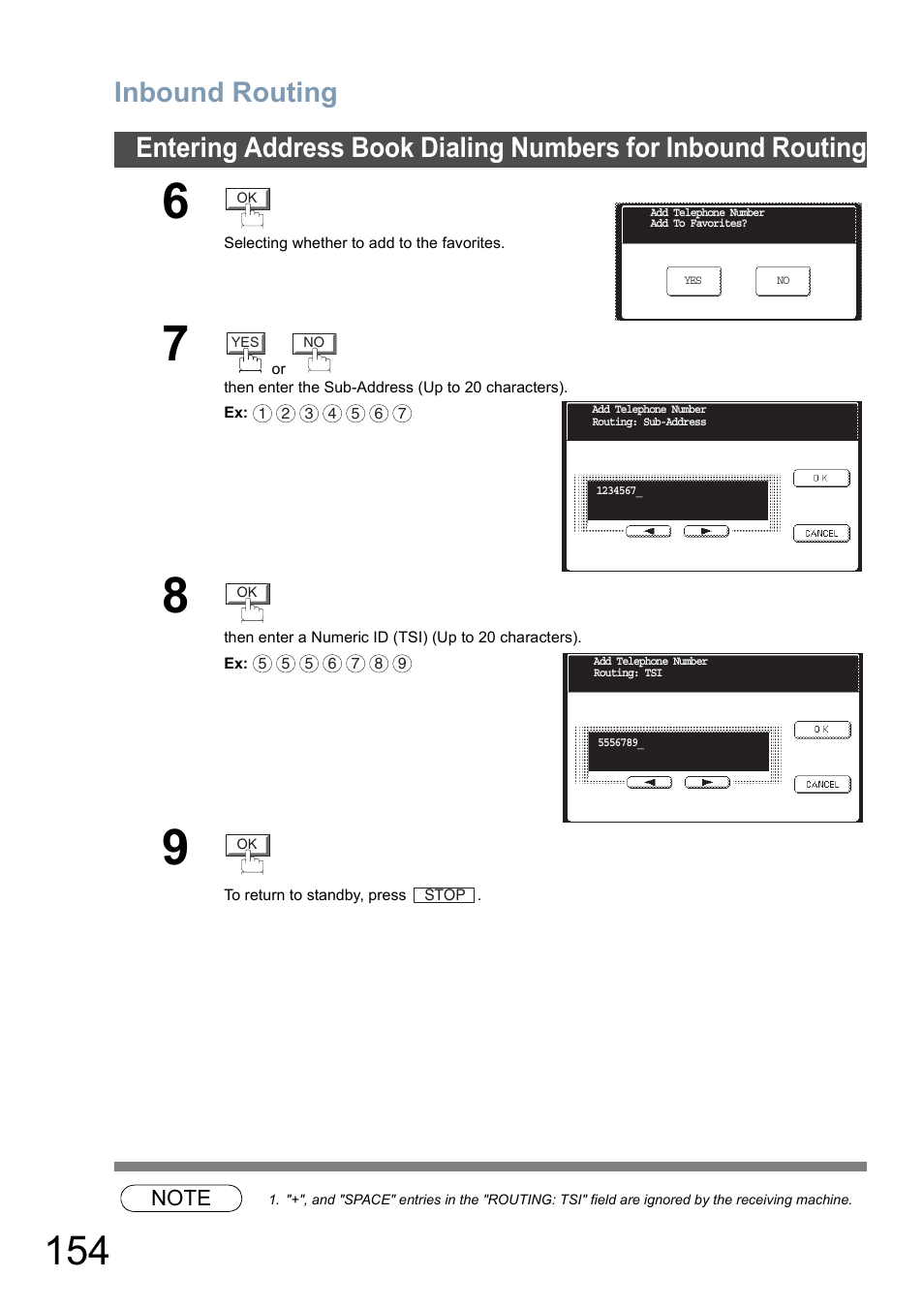Inbound routing | Panasonic DP-8025 User Manual | Page 154 / 240