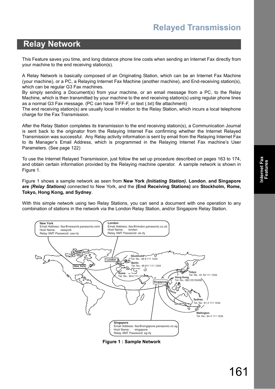 Relay network, Relayed transmission | Panasonic DP-8025 User Manual | Page 161 / 240