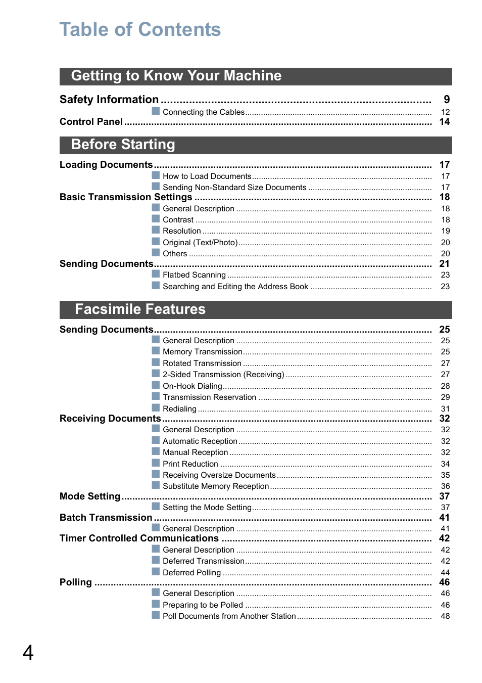 Panasonic DP-8025 User Manual | Page 4 / 240