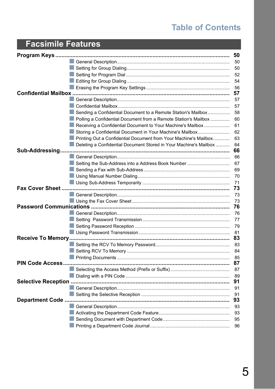Panasonic DP-8025 User Manual | Page 5 / 240