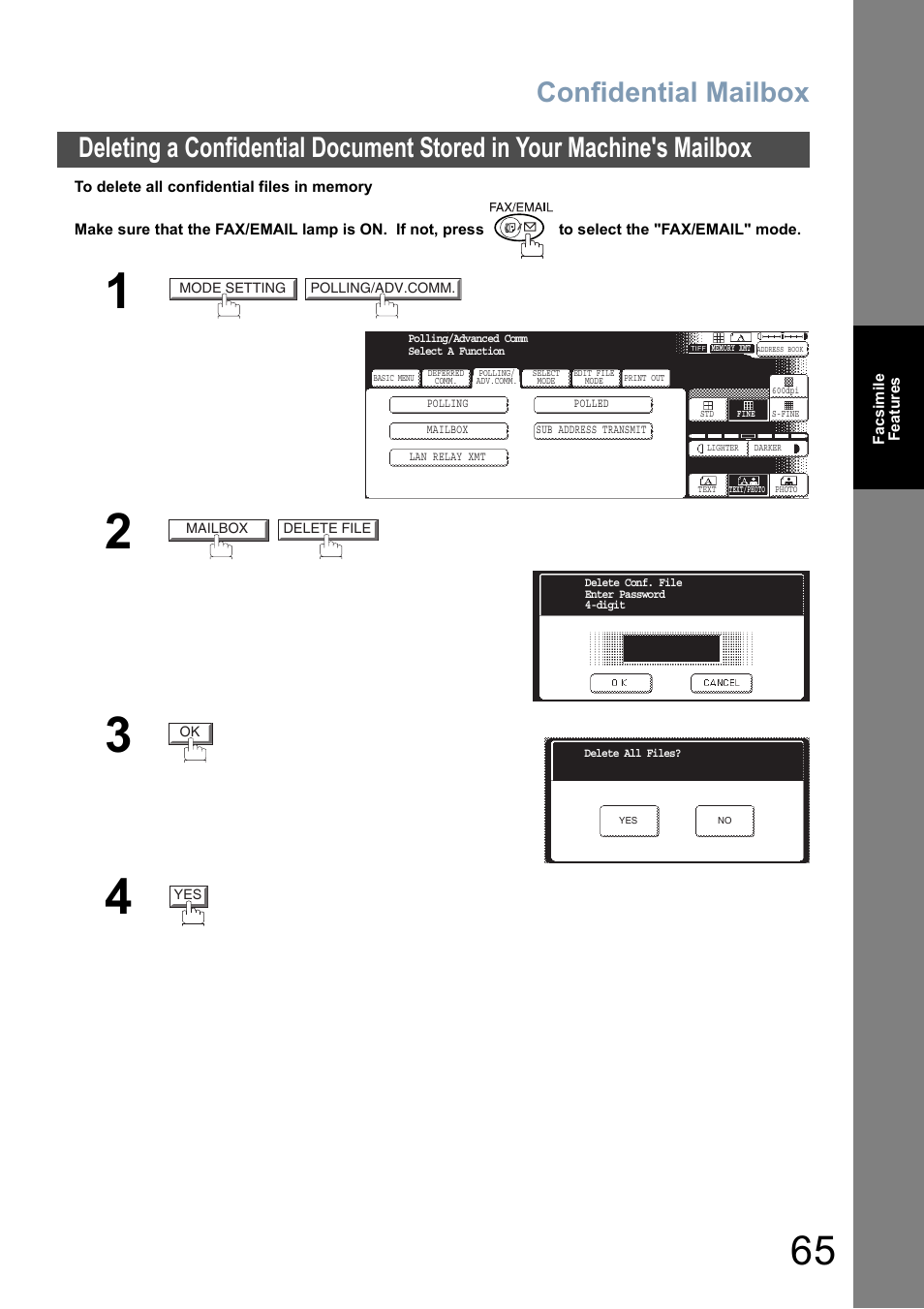 Confidential mailbox | Panasonic DP-8025 User Manual | Page 65 / 240