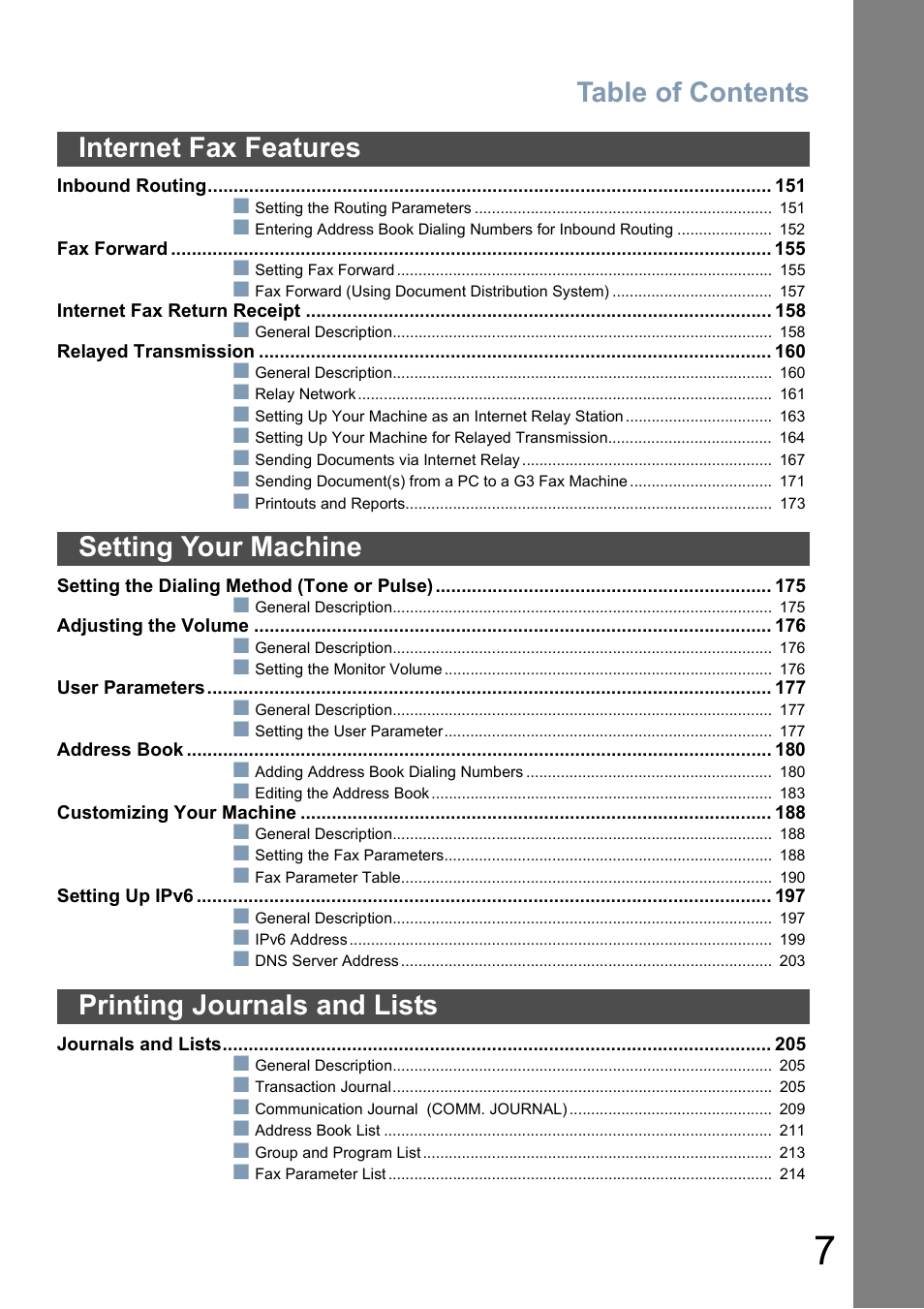 Panasonic DP-8025 User Manual | Page 7 / 240