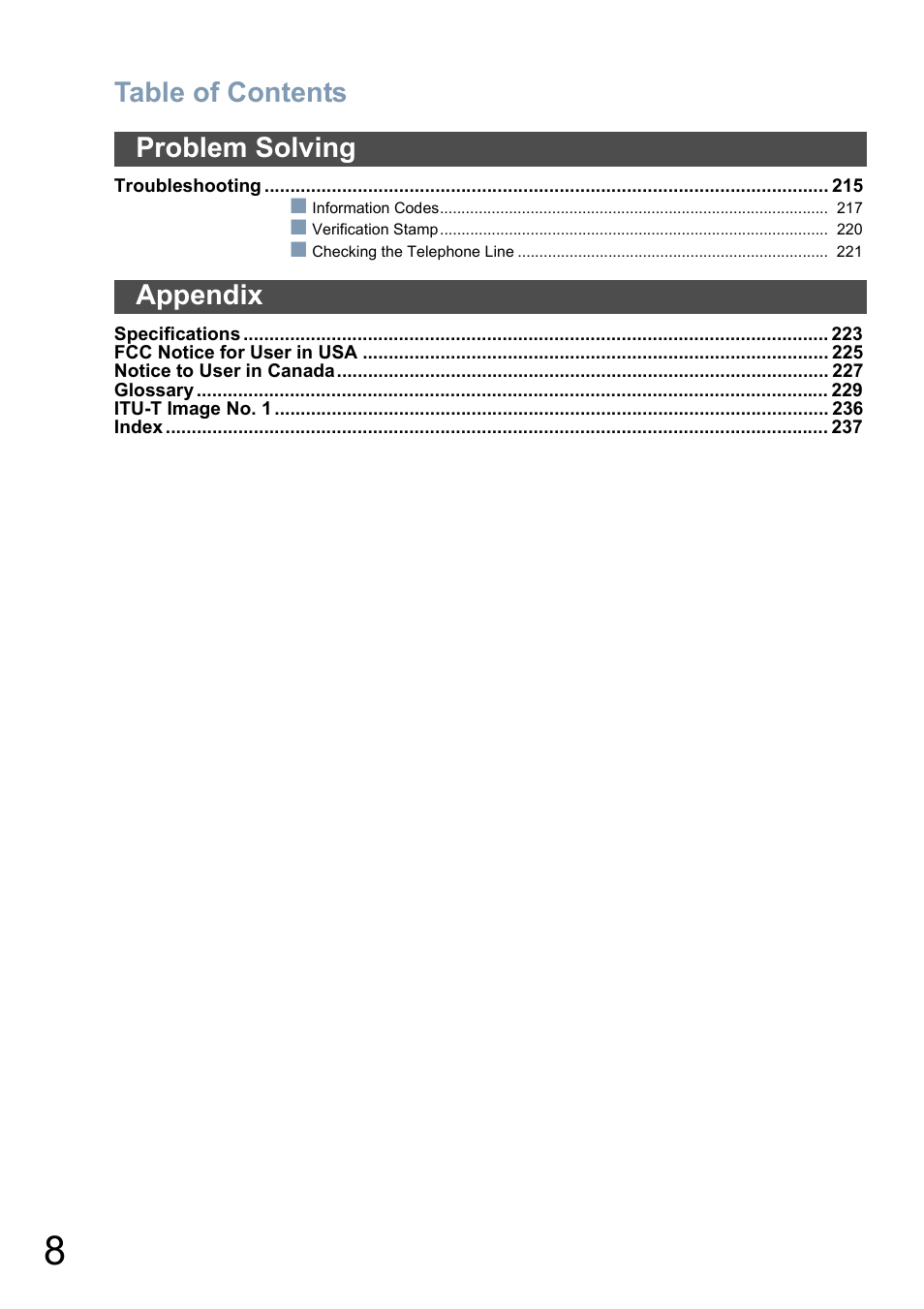 Panasonic DP-8025 User Manual | Page 8 / 240