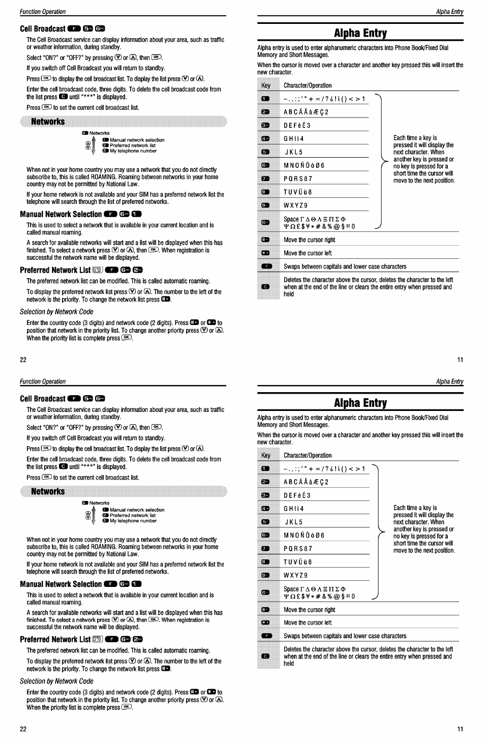 Alpha entry | Panasonic EB-G500 User Manual | Page 15 / 40