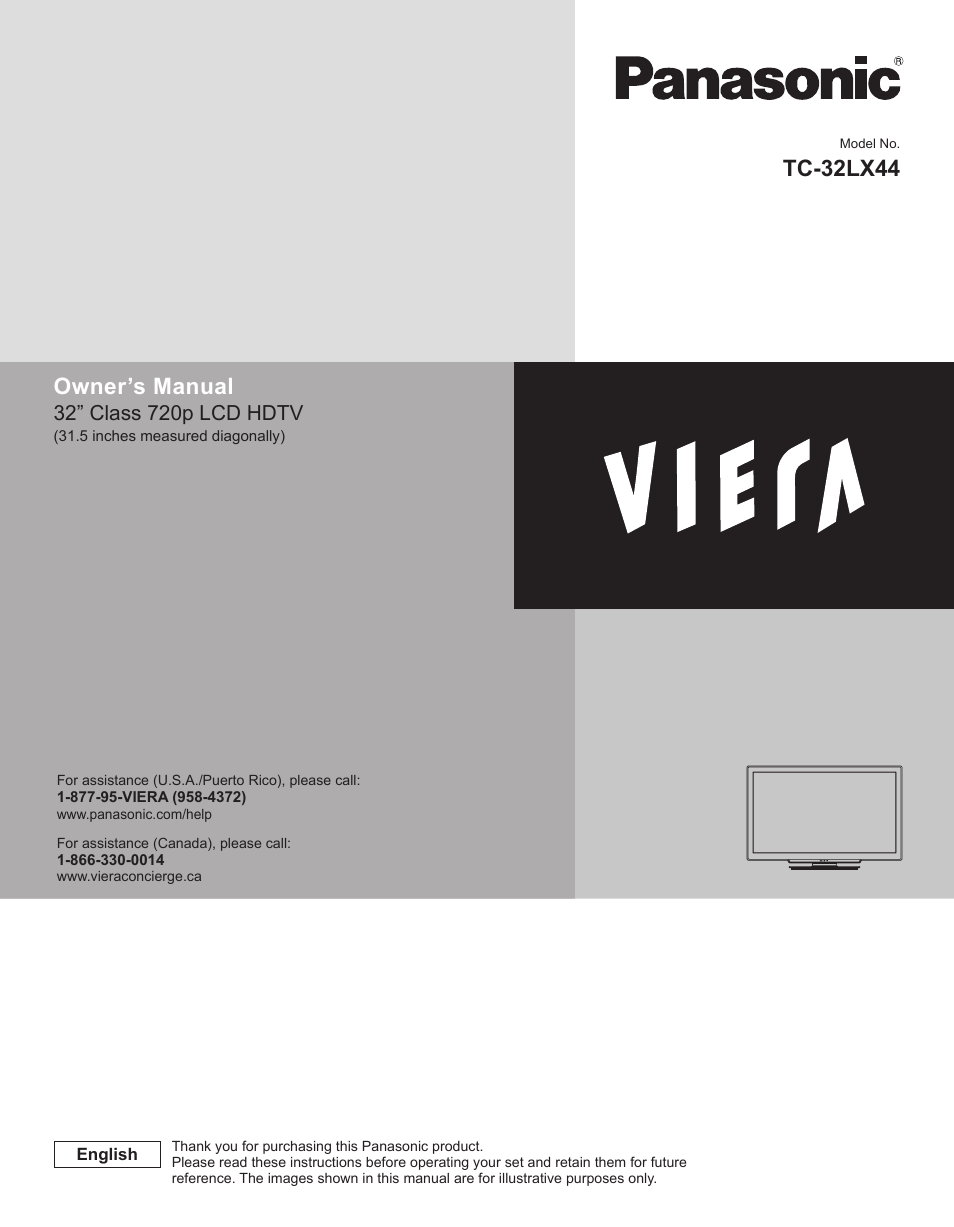 Panasonic TC-32LX44 User Manual | 52 pages