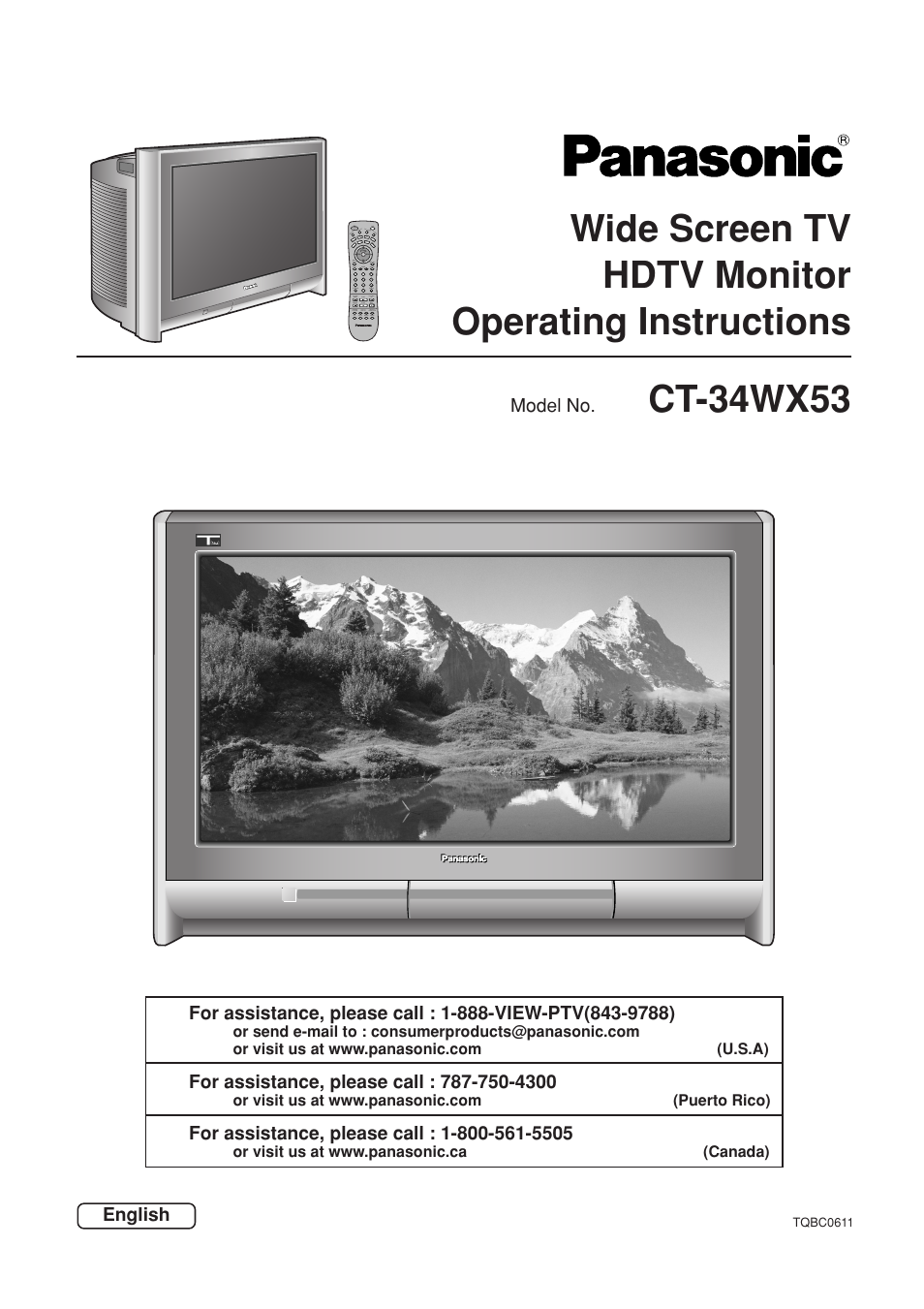 Panasonic CT 34WX53 User Manual | 64 pages