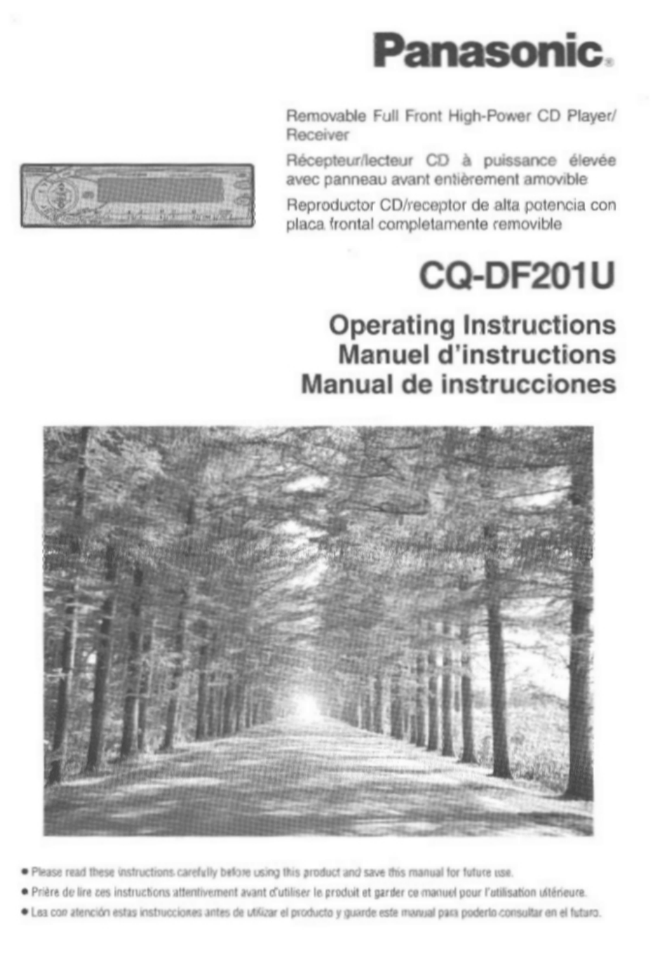 Panasonic CQ-DF201U User Manual | 72 pages