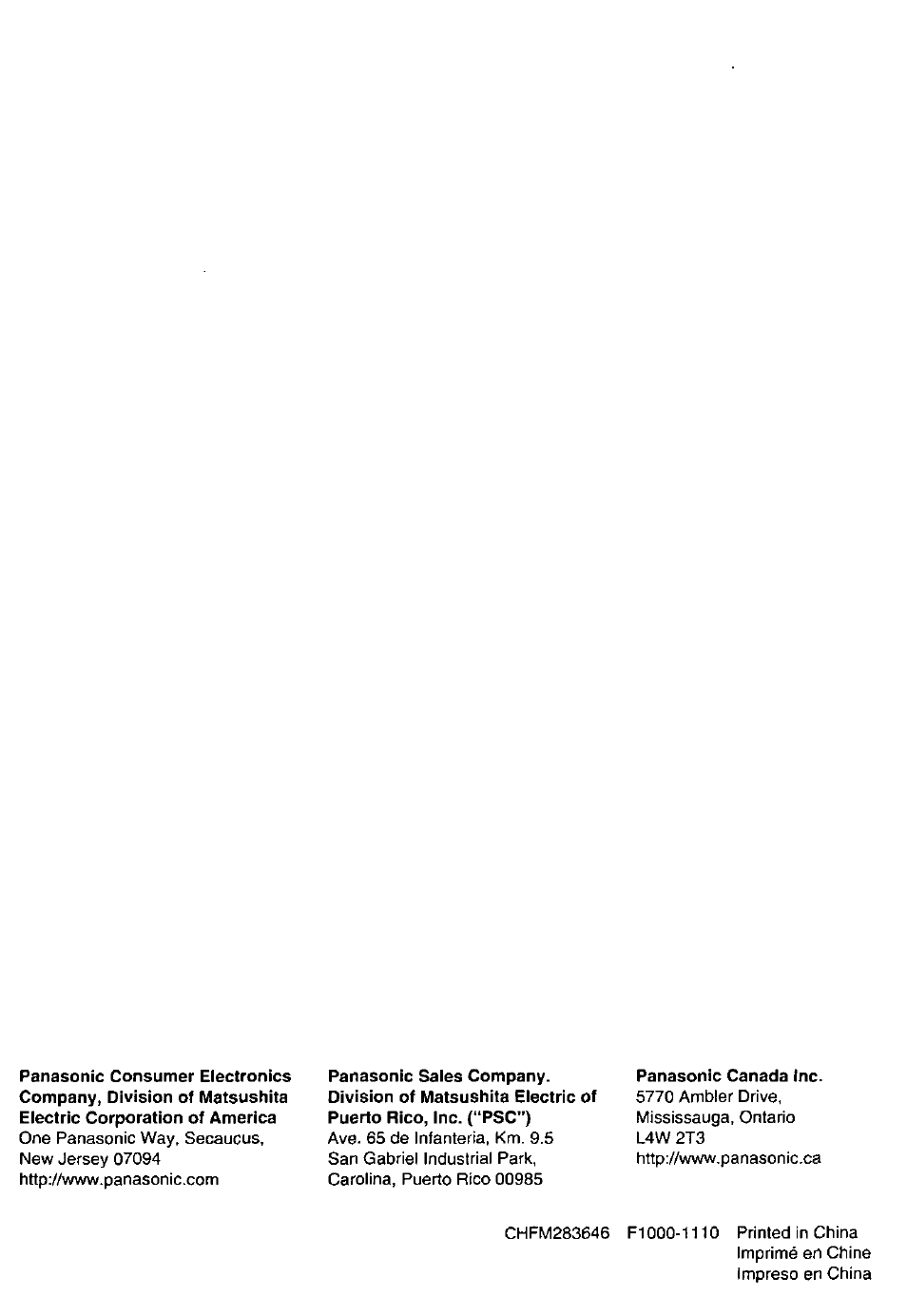 Panasonic CQ-DF201U User Manual | Page 72 / 72
