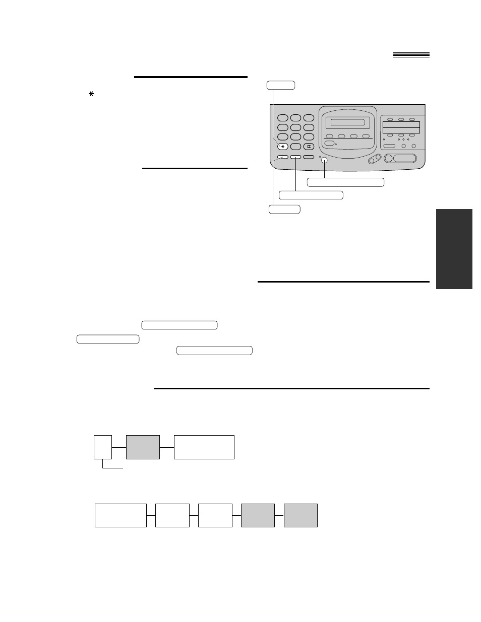 Tone, flash and redial /pause buttons, Tone button, Flash button | Redialing the last number dialed, Entering pauses | Panasonic KX-F880 User Manual | Page 37 / 84