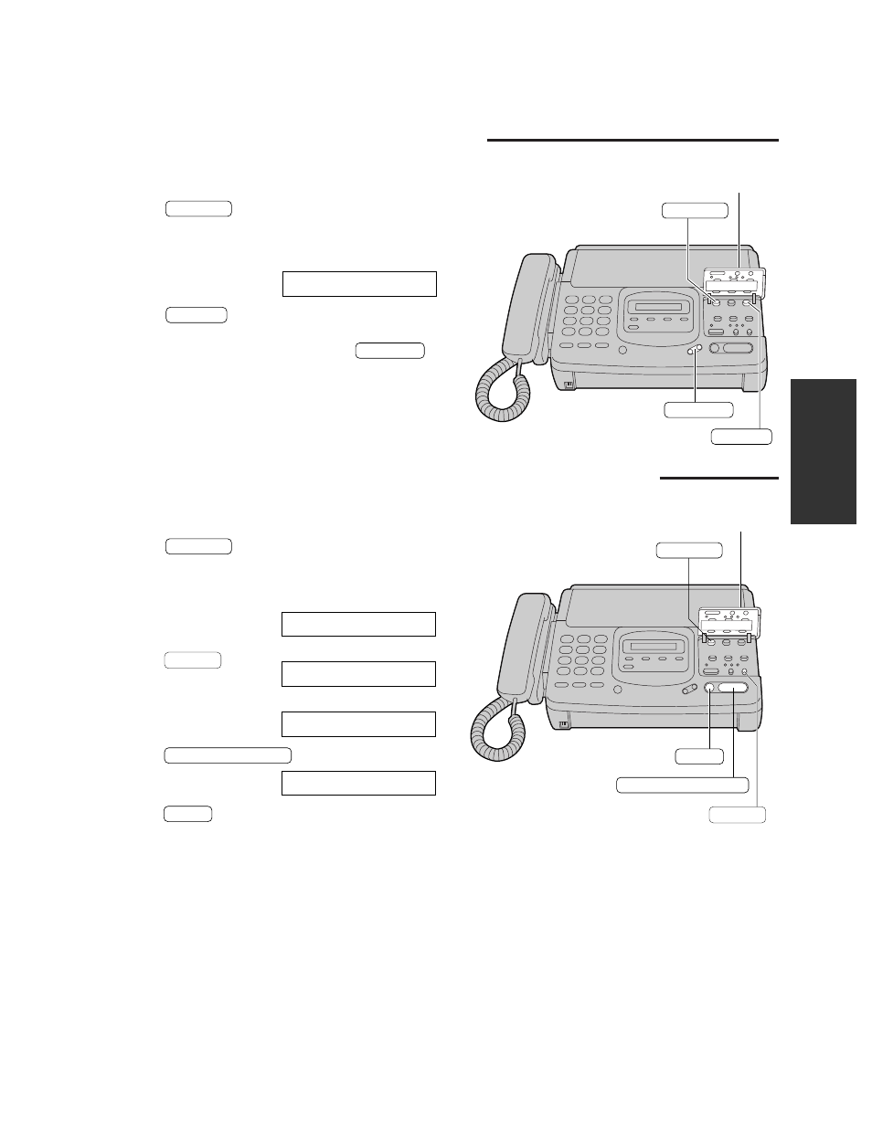 Checking the greeting messages, Erasing your own recorded greeting messages | Panasonic KX-F880 User Manual | Page 45 / 84