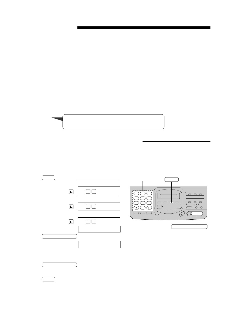 Voice mailbox, How callers can leave you private messages), Programming the mailbox password | Mailbox greeting messages | Panasonic KX-F880 User Manual | Page 46 / 84