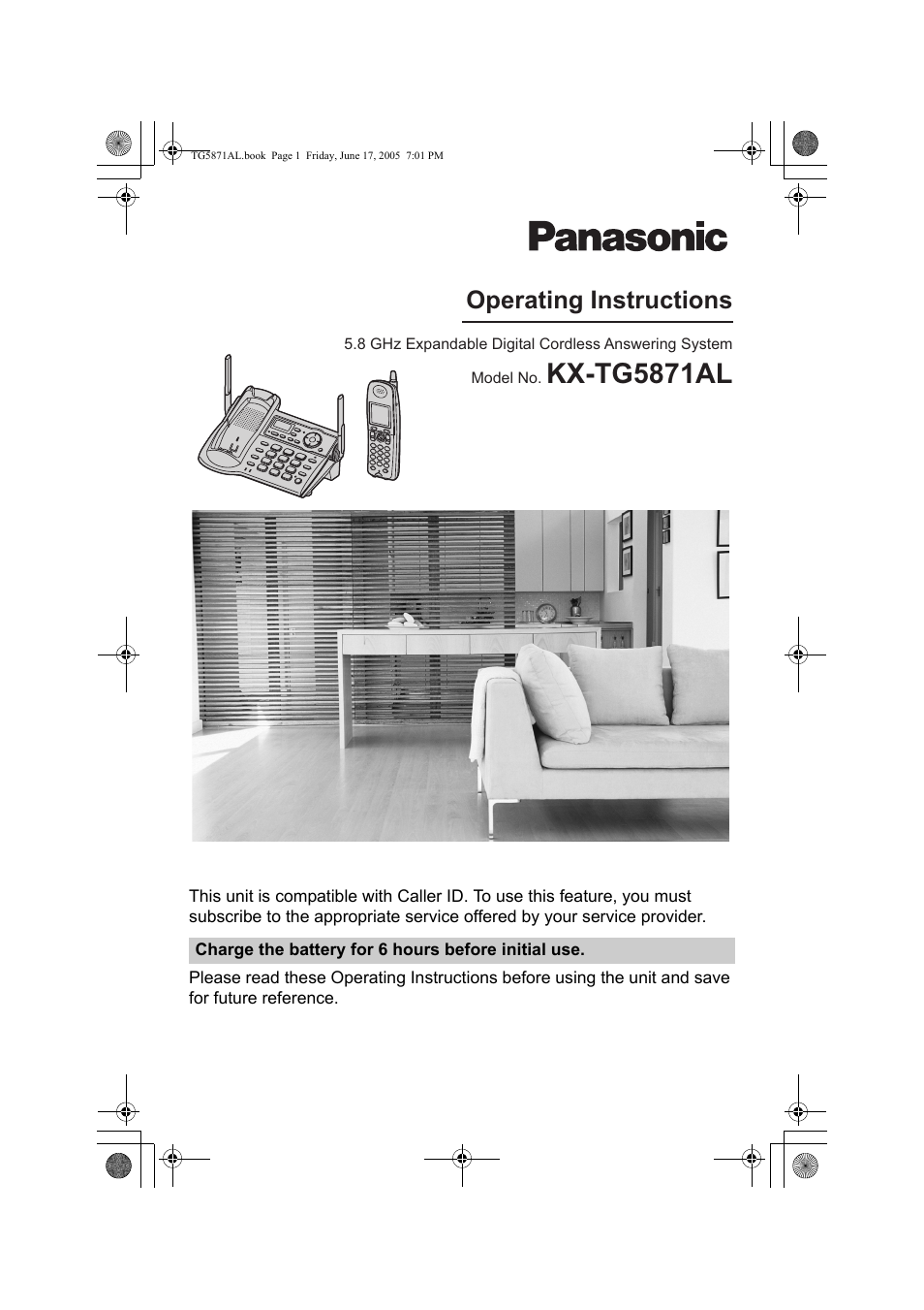 Panasonic KX-TG5871AL User Manual | 88 pages