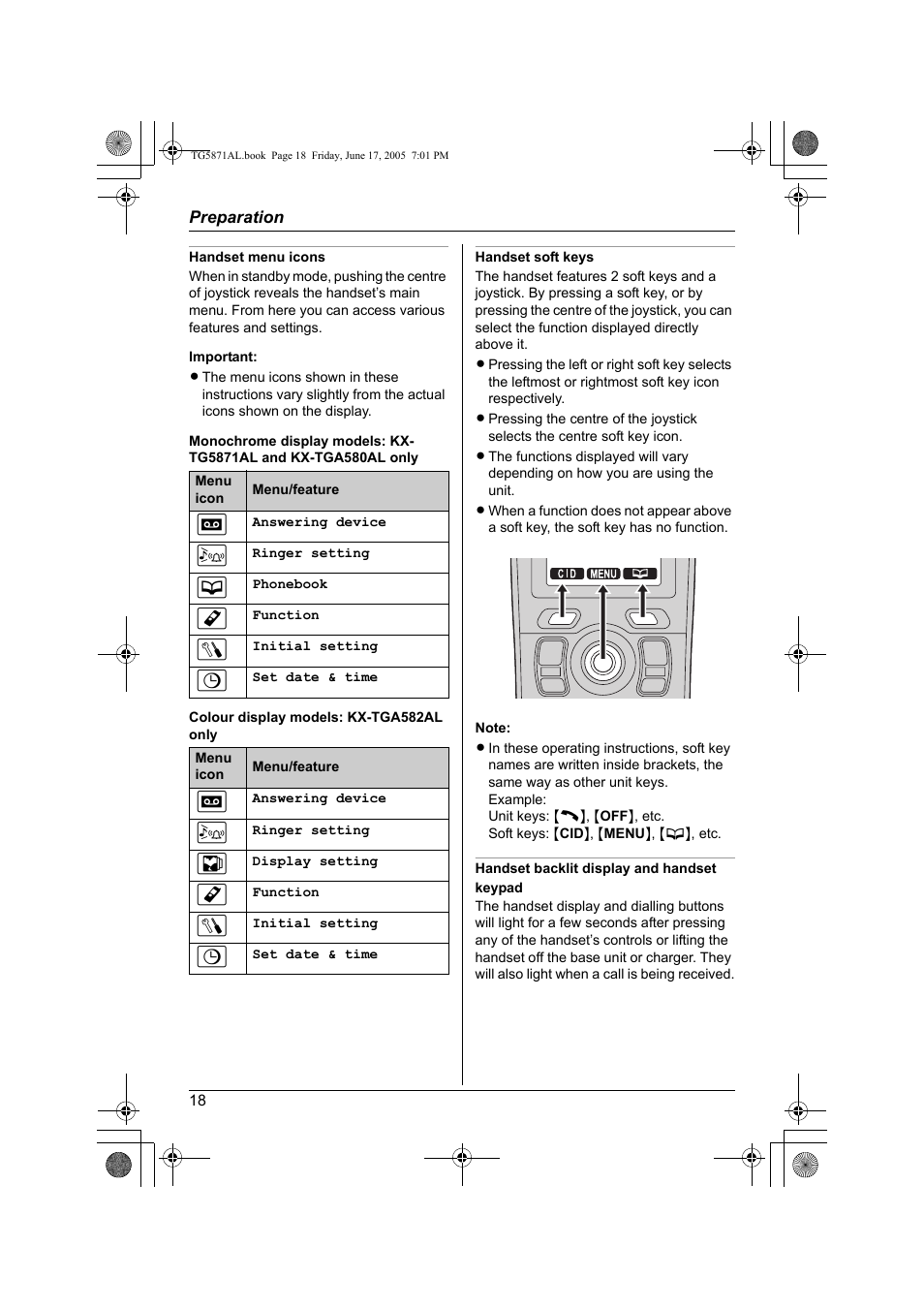 Panasonic KX-TG5871AL User Manual | Page 18 / 88