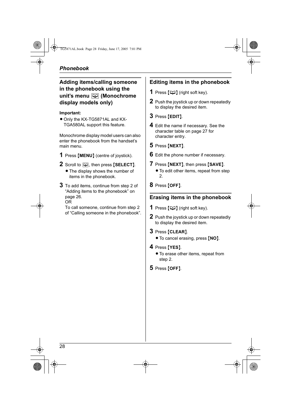 Panasonic KX-TG5871AL User Manual | Page 28 / 88