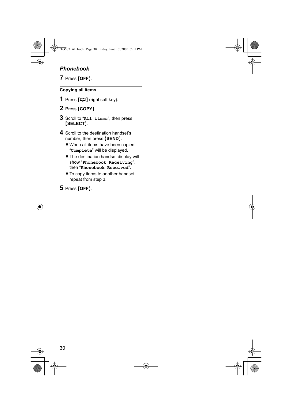 Panasonic KX-TG5871AL User Manual | Page 30 / 88