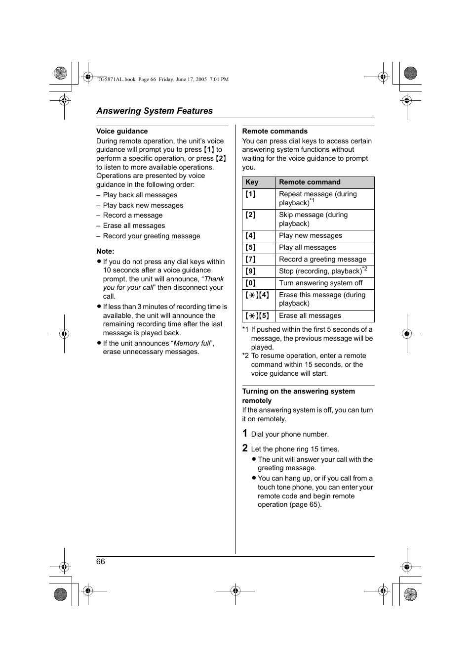 Panasonic KX-TG5871AL User Manual | Page 66 / 88