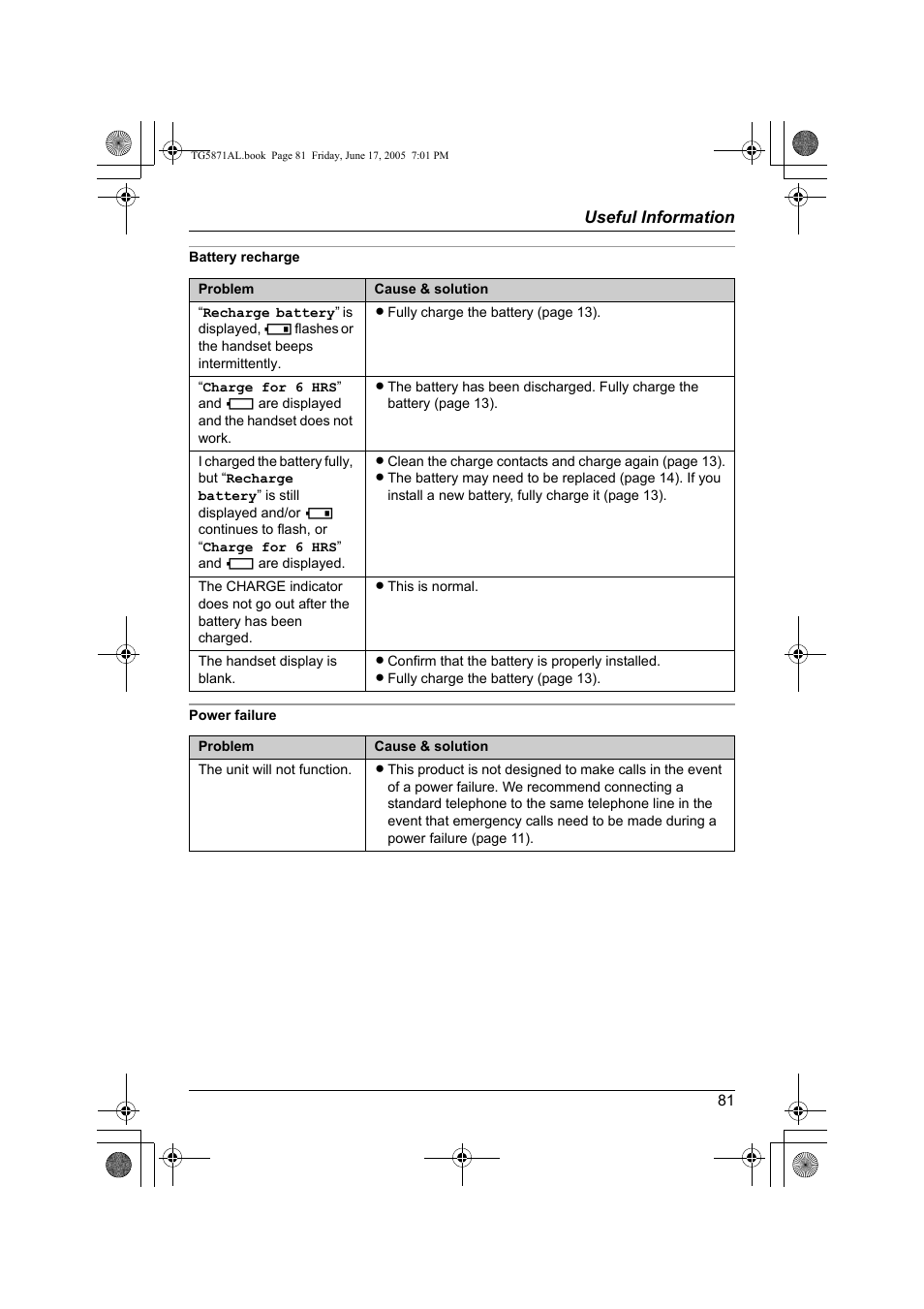 Panasonic KX-TG5871AL User Manual | Page 81 / 88