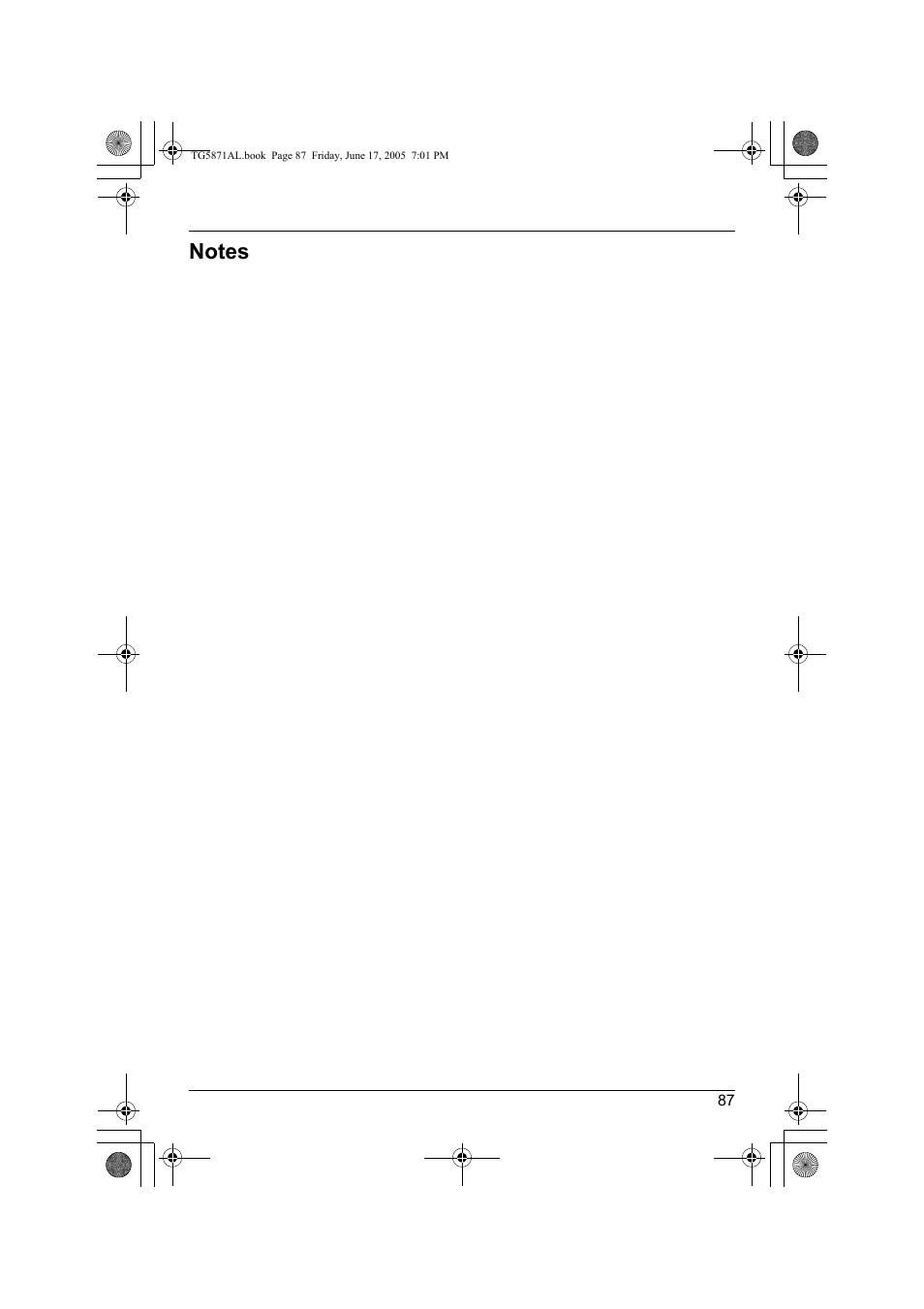 Panasonic KX-TG5871AL User Manual | Page 87 / 88