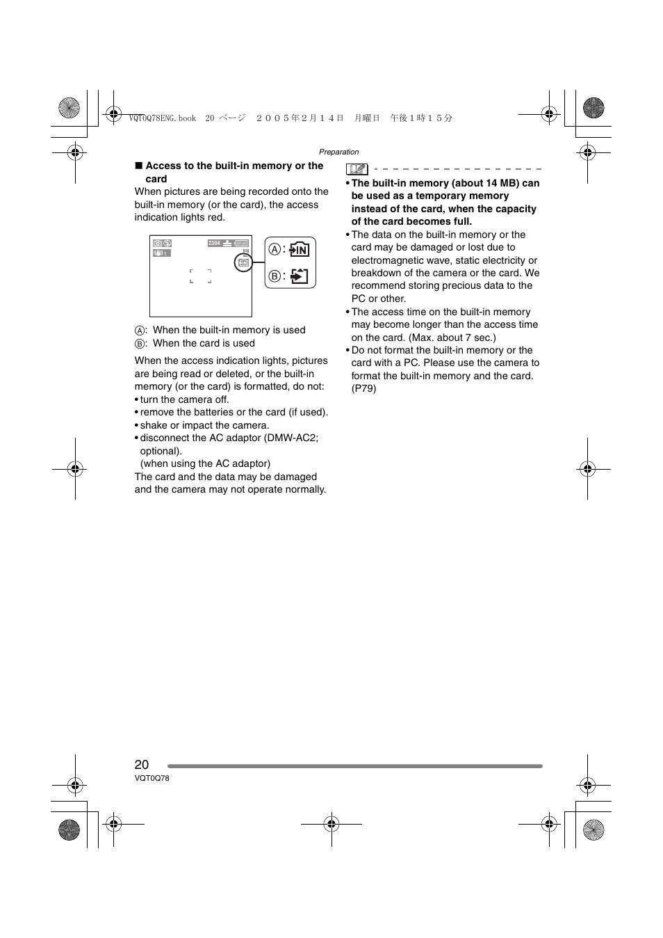 Panasonic DMC-LS1GN User Manual | Page 20 / 104