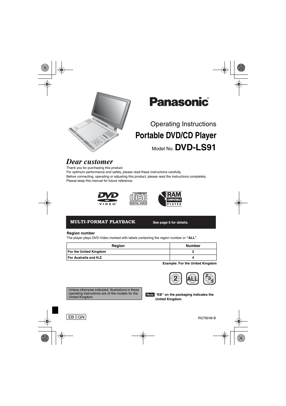 Panasonic DVD-LS91 User Manual | 32 pages