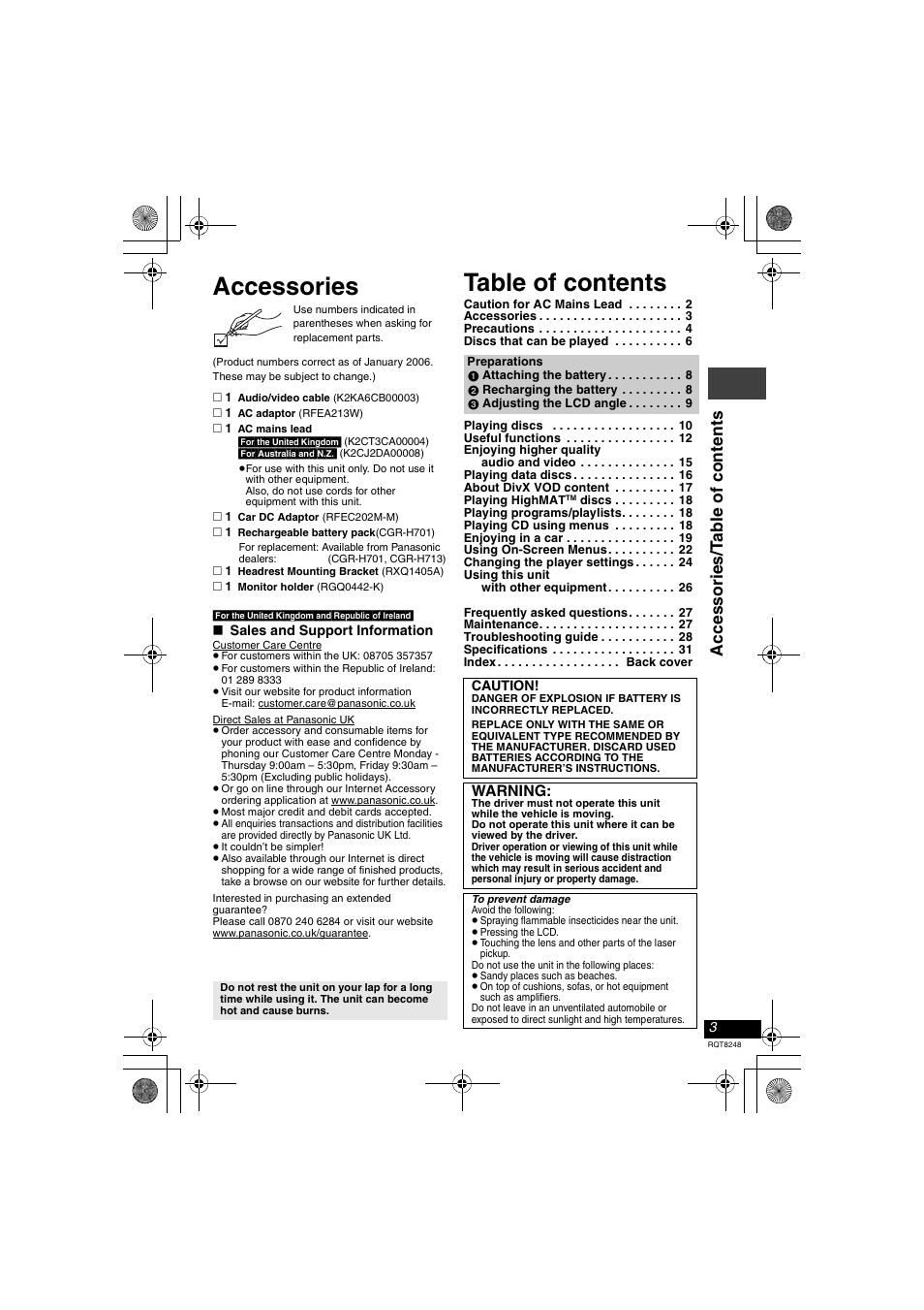 Panasonic DVD-LS91 User Manual | Page 3 / 32