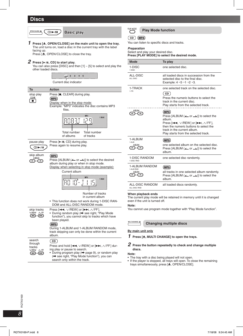 Discs | Panasonic SC-AK960 User Manual | Page 8 / 28