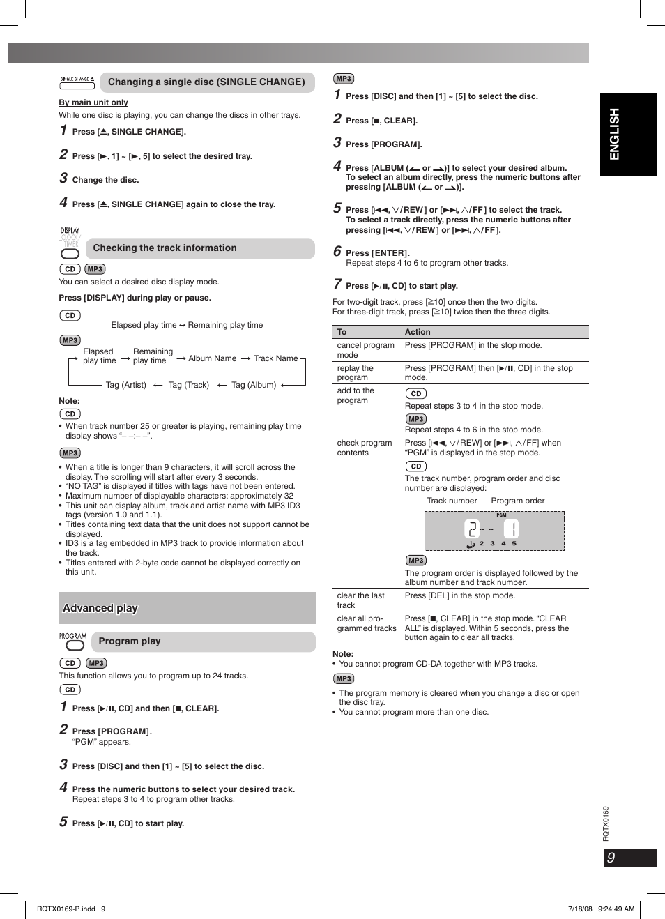 Panasonic SC-AK960 User Manual | Page 9 / 28