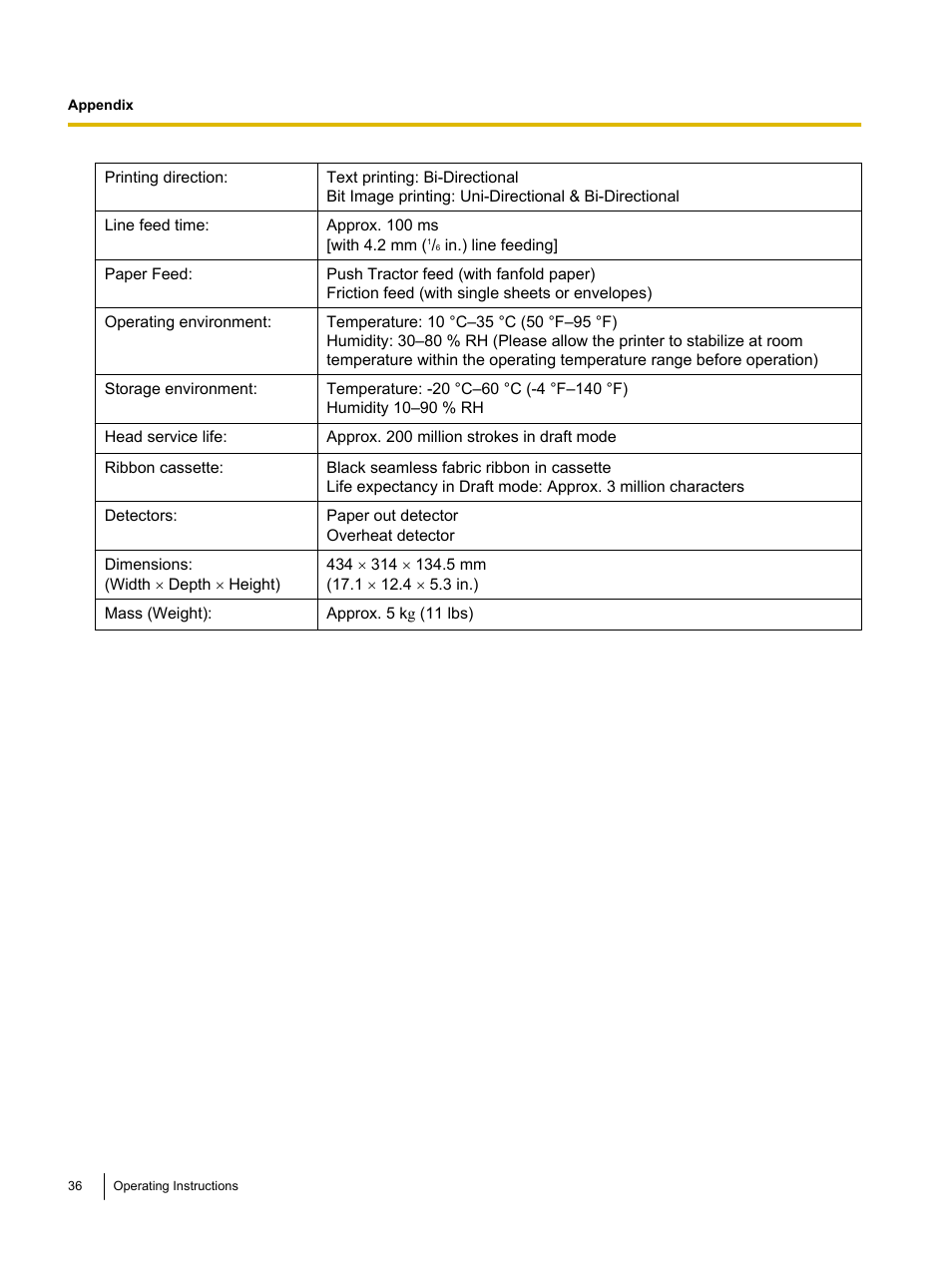 Panasonic KX-P1121E User Manual | Page 36 / 43