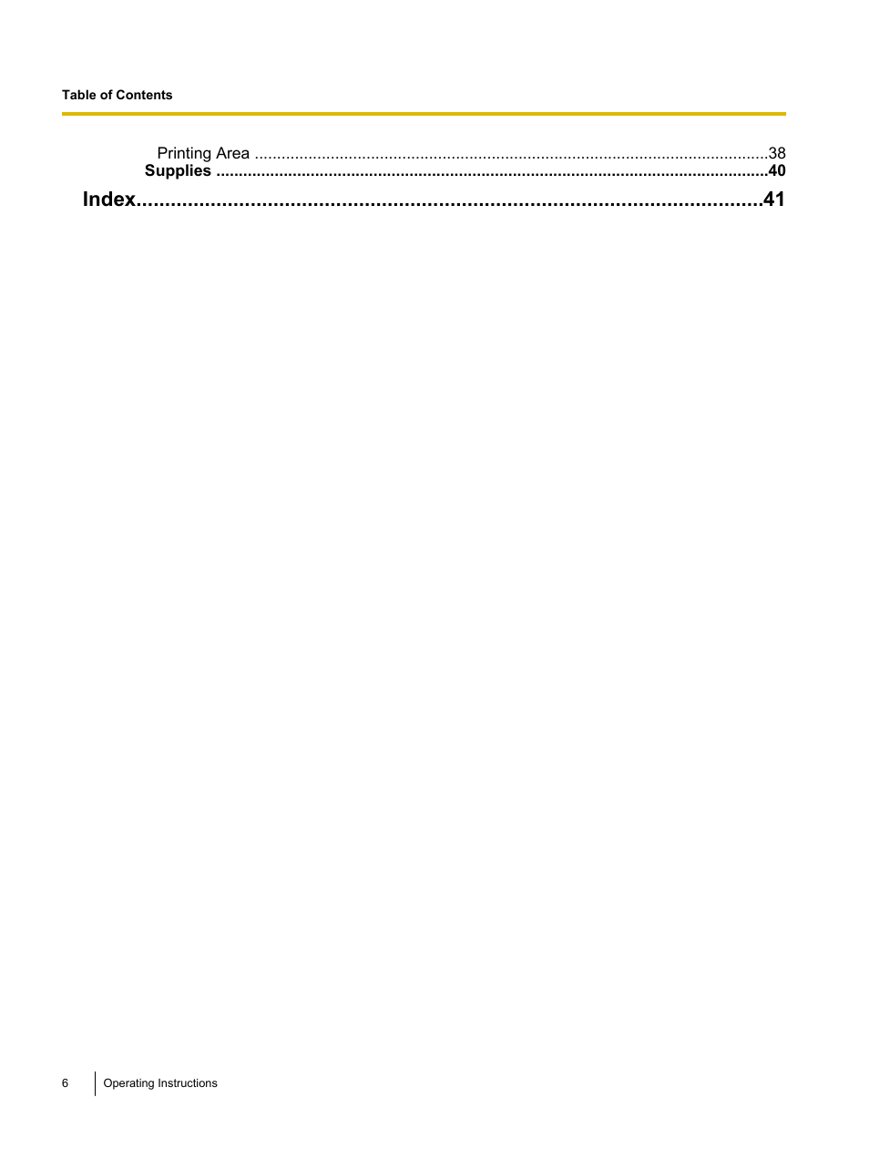 Index | Panasonic KX-P1121E User Manual | Page 6 / 43