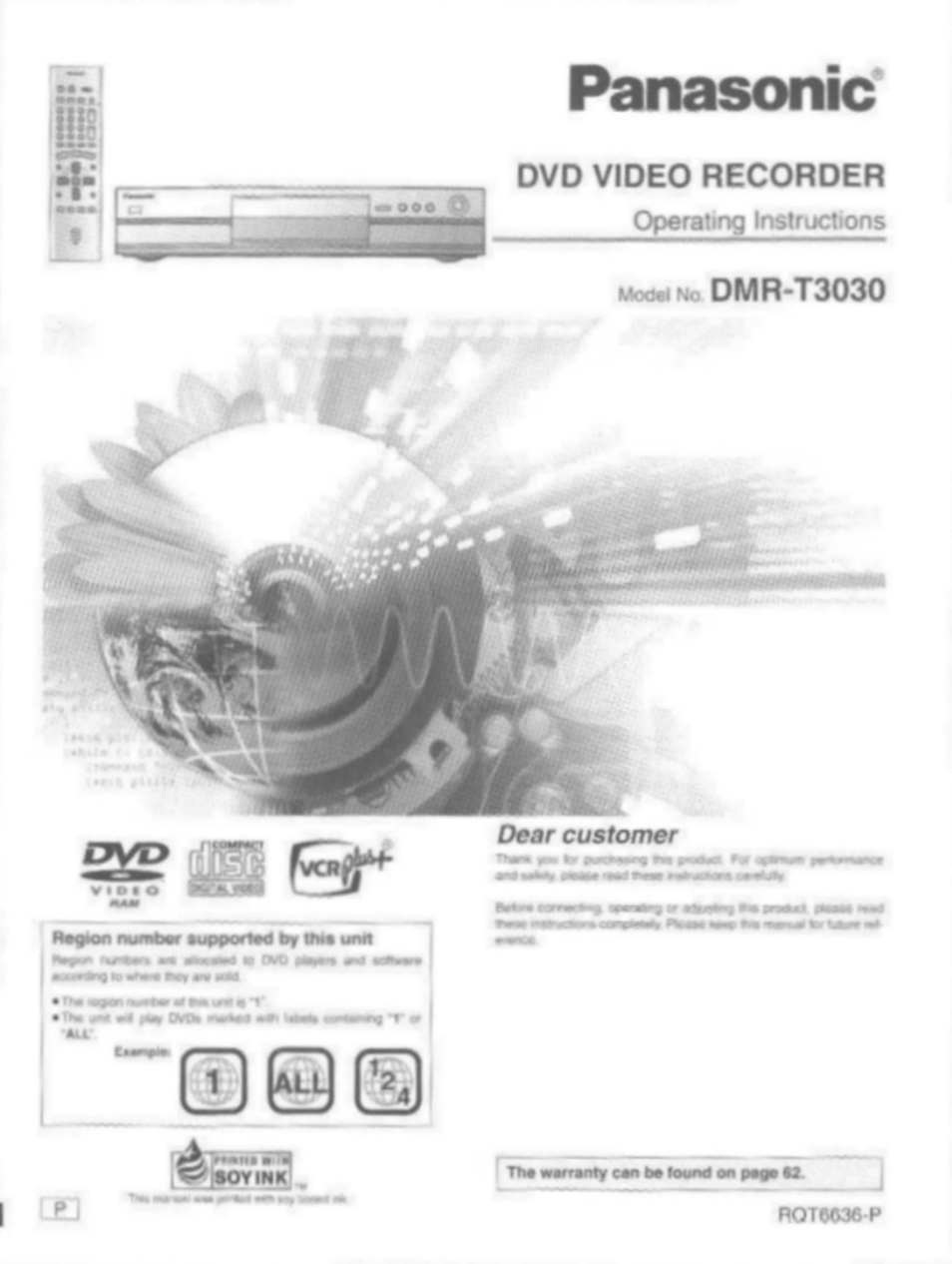 Panasonic DMR-T3030 User Manual | 64 pages