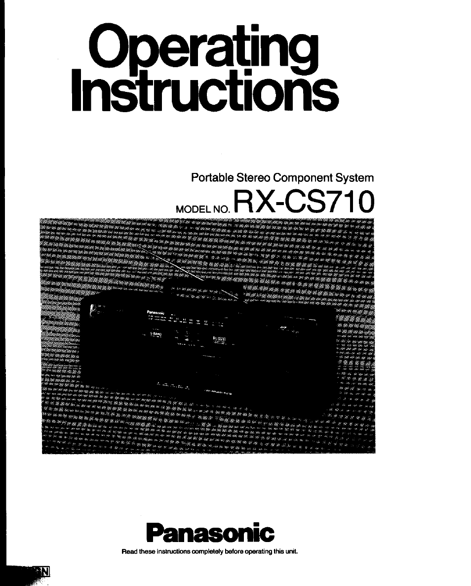 Panasonic RX-CS710 User Manual | 12 pages