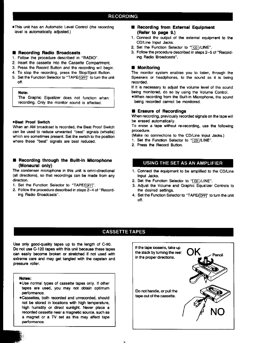 Panasonic RX-CS710 User Manual | Page 7 / 12