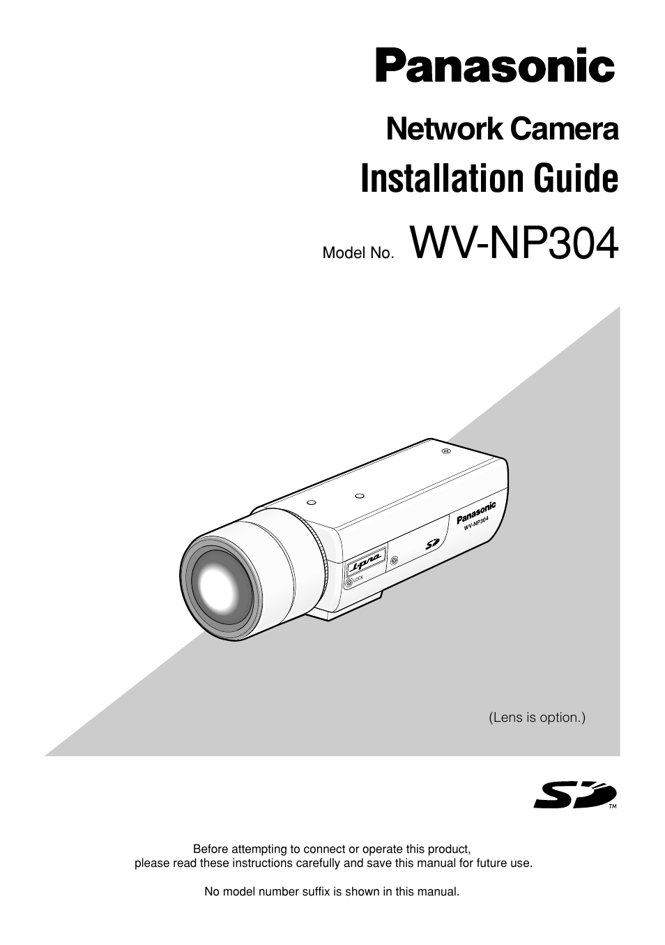 Panasonic WV-NP304 User Manual | 36 pages