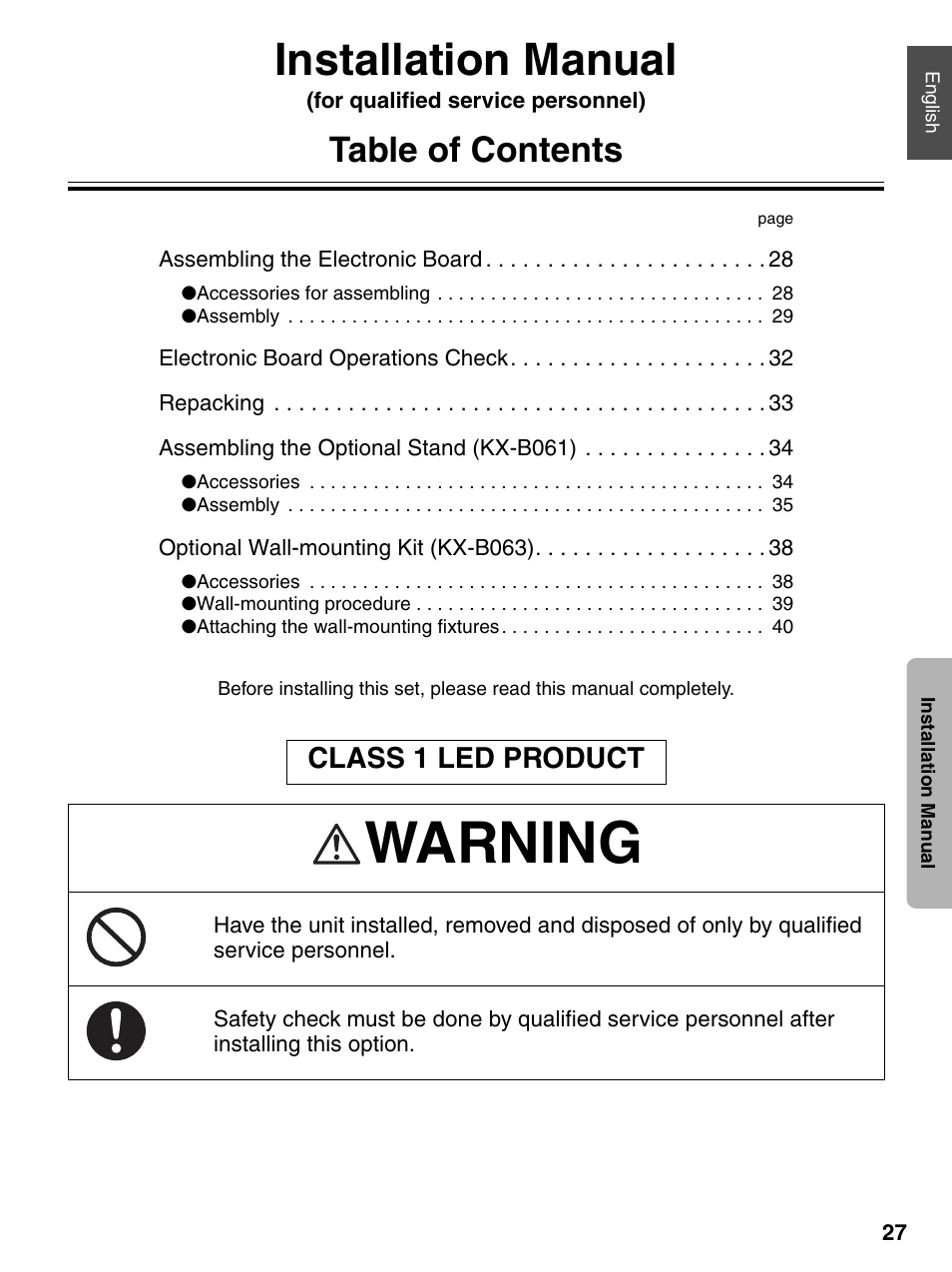 Panasonic UB-7320 User Manual | Page 27 / 42