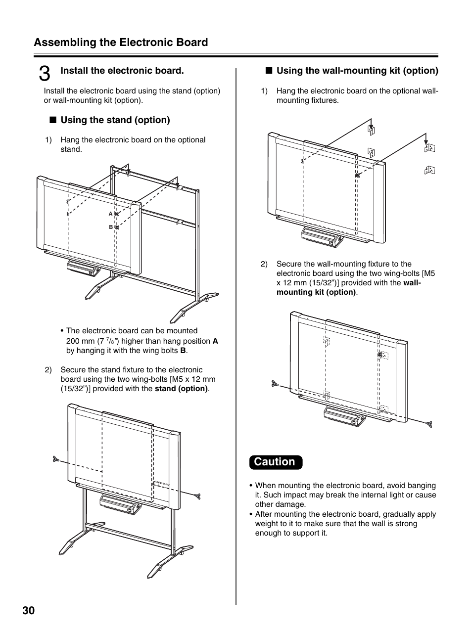 Assembling the electronic board 30, Caution | Panasonic UB-7320 User Manual | Page 30 / 42