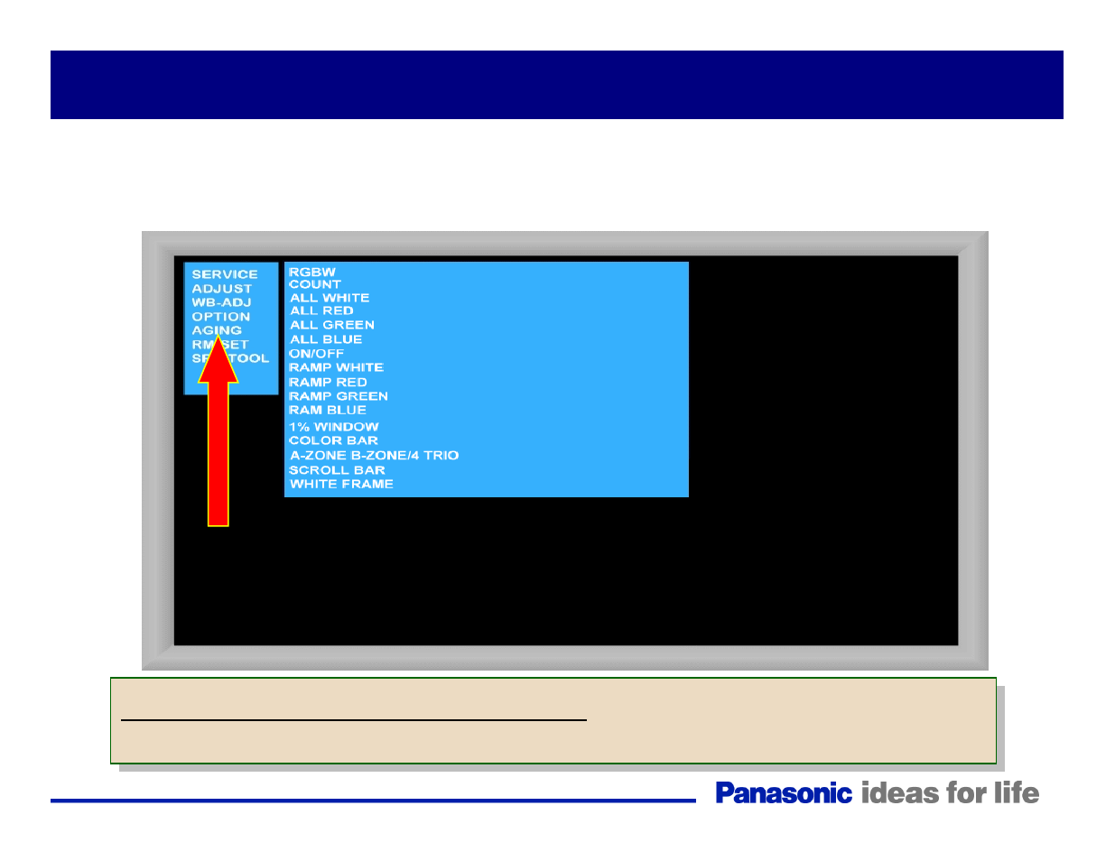 Internal test patterns | Panasonic Generation Plasma Display Television User Manual | Page 95 / 98