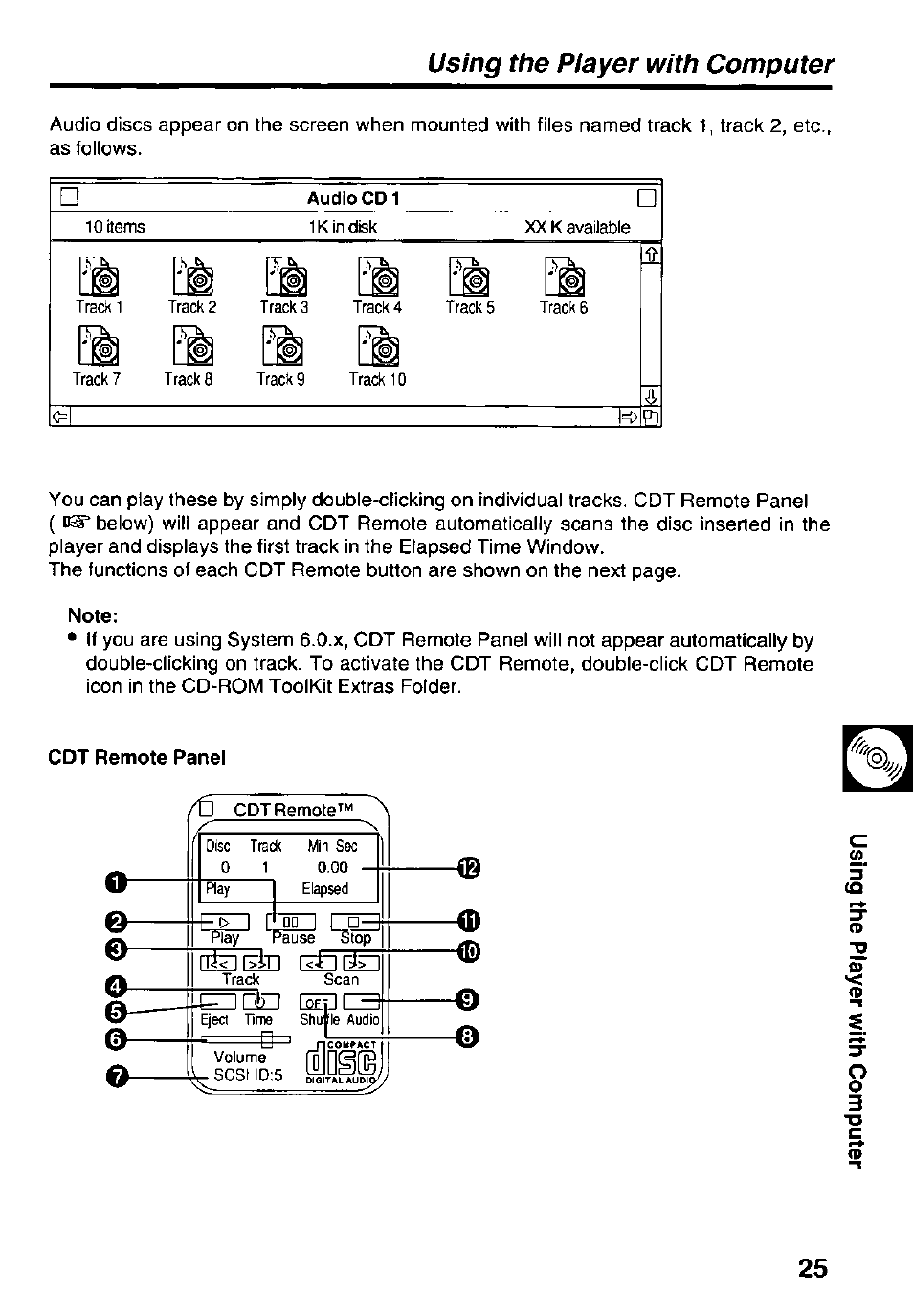 Using the player with computer | Panasonic KXL-D742 User Manual | Page 25 / 40