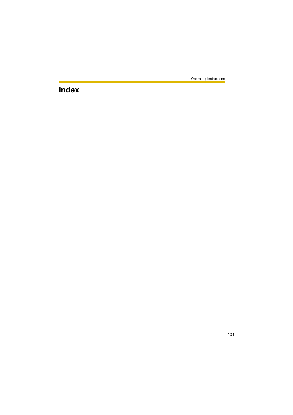 Index | Panasonic BL-C10A User Manual | Page 101 / 104