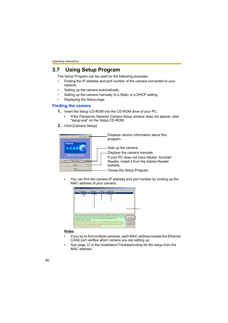7 using setup program | Panasonic BL-C10A User Manual | Page 90 / 104