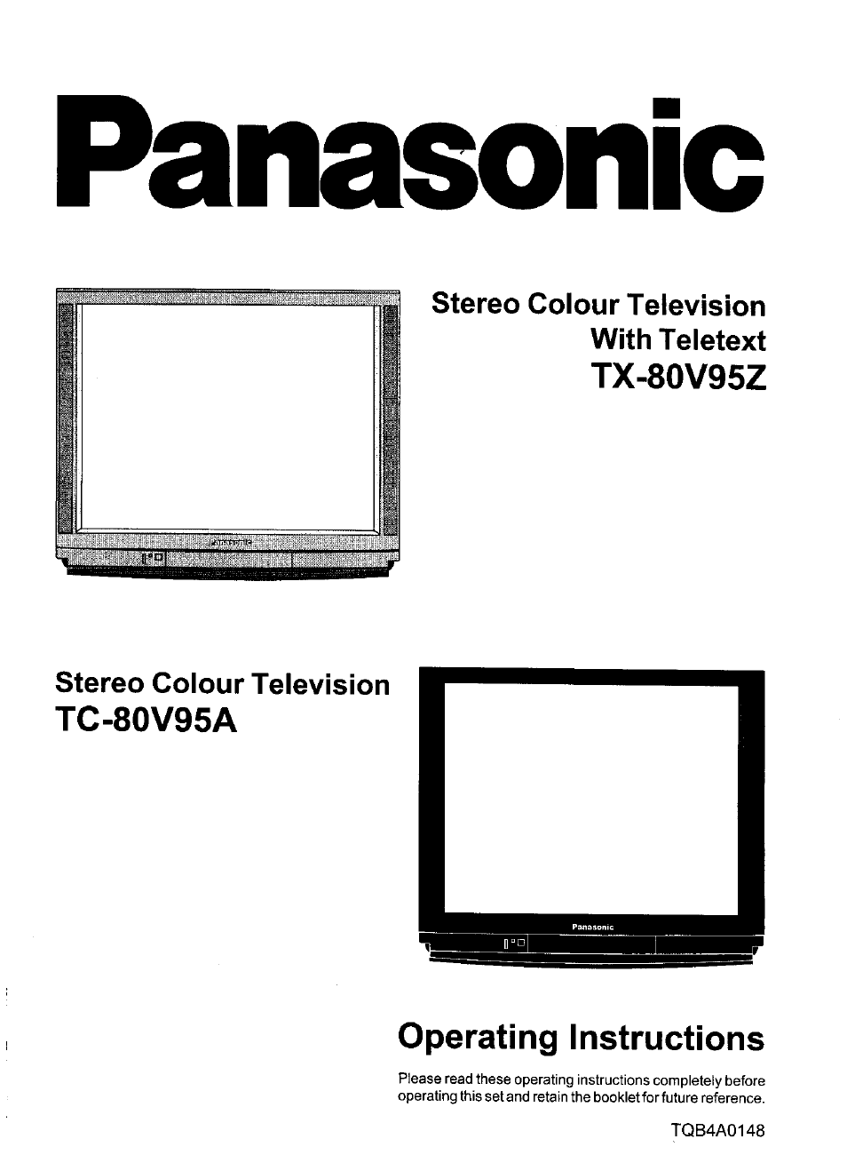 Panasonic TX-80V95Z User Manual | 21 pages