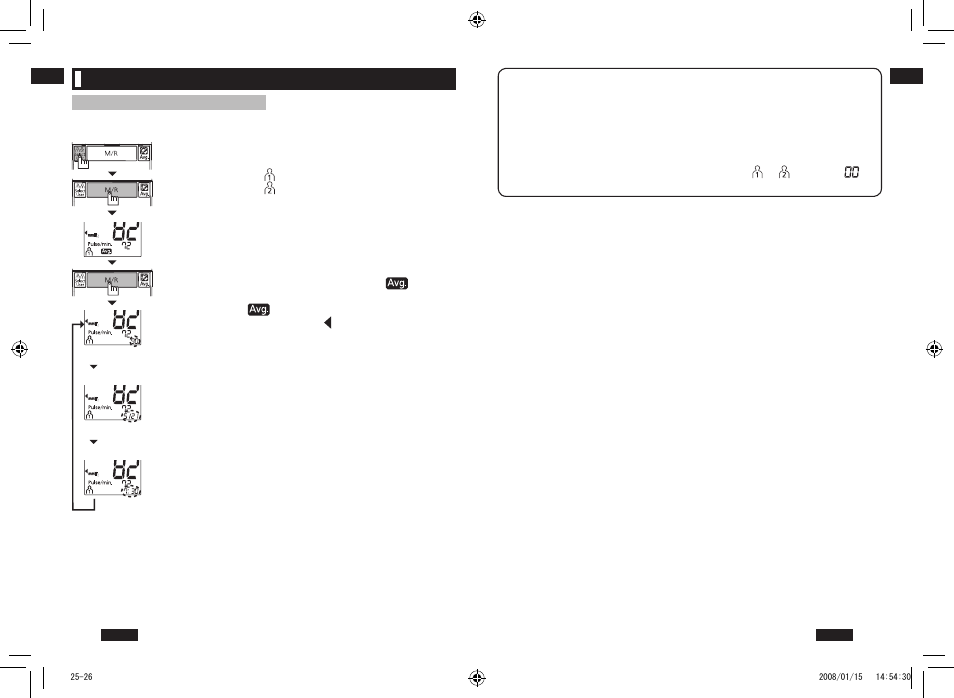 Storing and calling up blood pressure readings | Panasonic EW3153 User Manual | Page 26 / 36