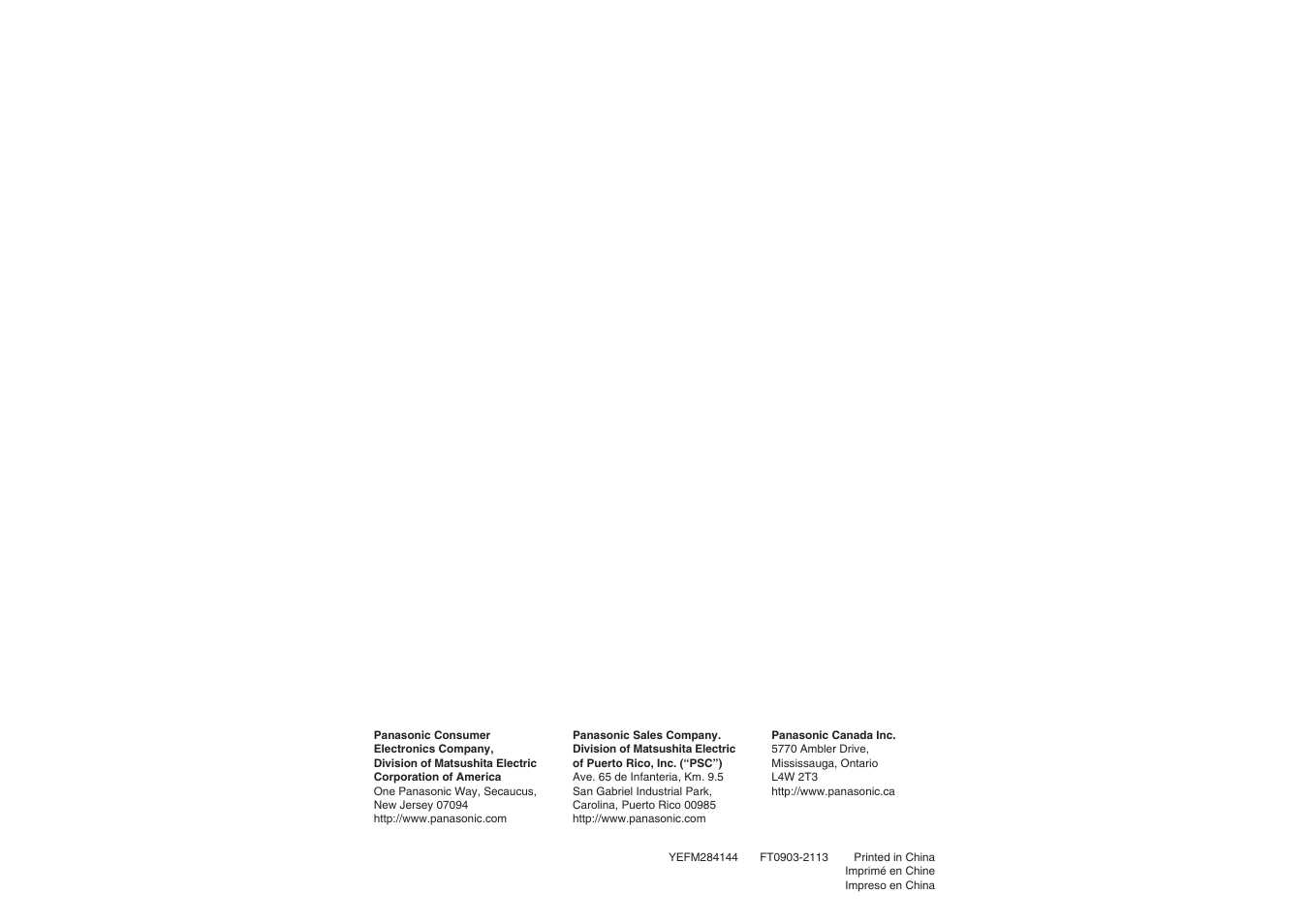 Panasonic CQ-C1300U User Manual | Page 21 / 21