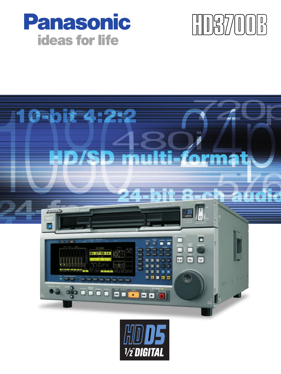 Panasonic AJ- HD3700B User Manual | 8 pages