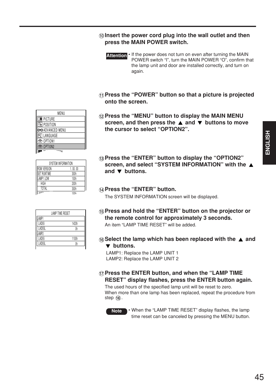 Panasonic PT-D5500EL User Manual | Page 45 / 60