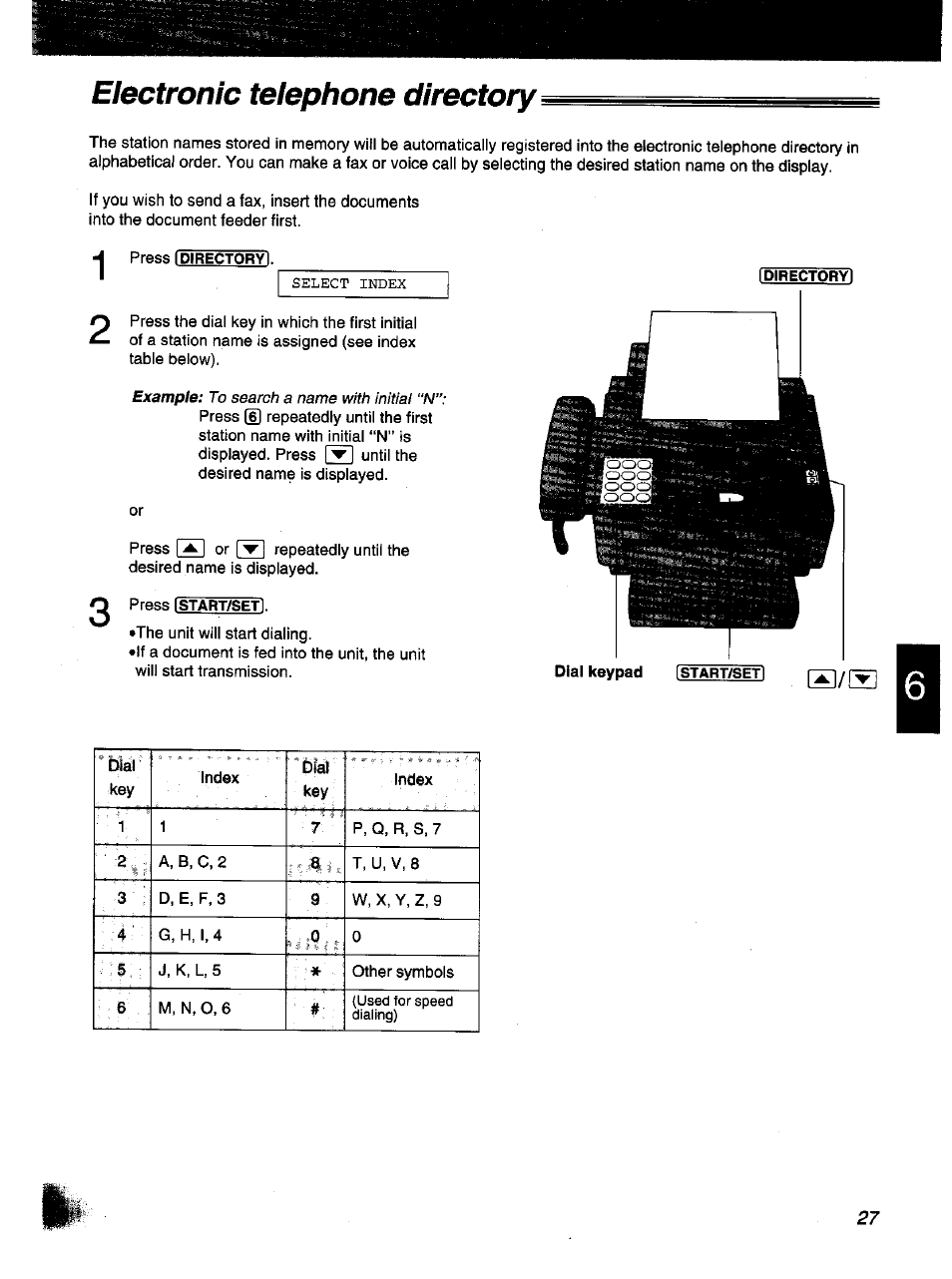 Electronic telephone directory, M i i z, I ▼ i | Panasonic KX-F1000NZ User Manual | Page 27 / 64